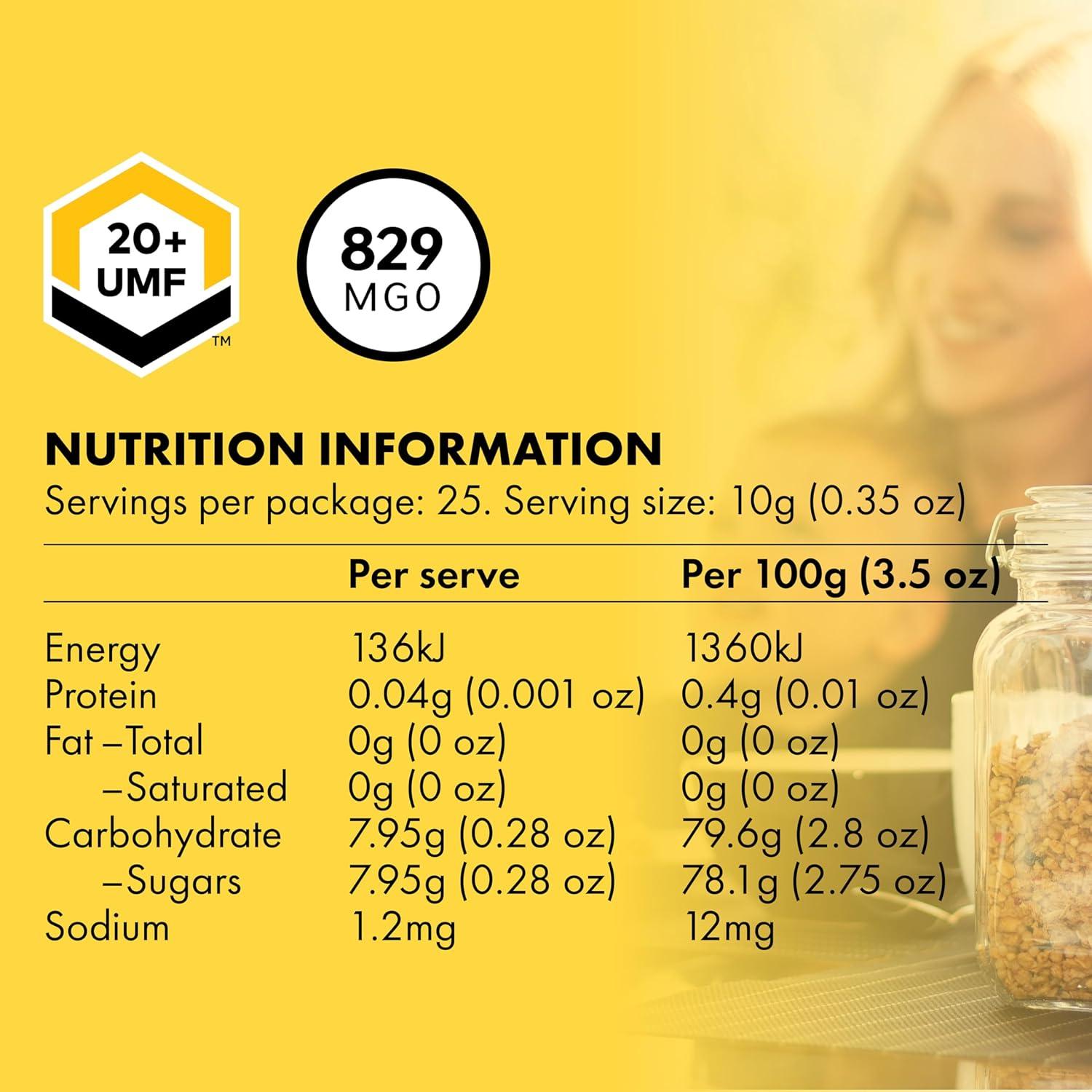 Miel de Manuka Yobees 250g UMF20+ Cruda y Orgánica