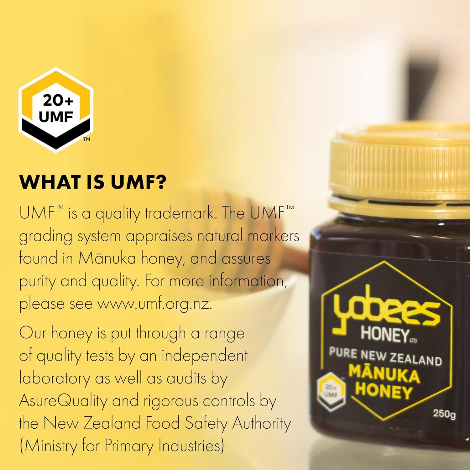 Miel de Manuka Yobees 250g UMF20+ Cruda y Orgánica