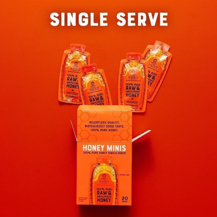Mini Miel Pura Nature Nate - 20 Paquetes de 14g