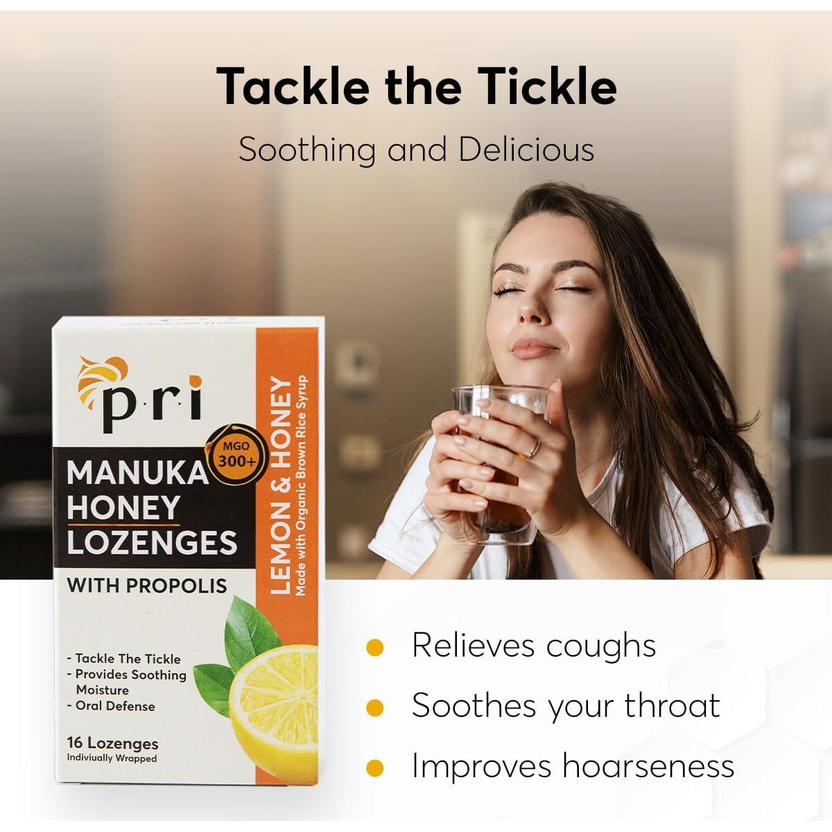 Caramelos de Miel de Manuka PRI Limón 2 Paquetes 16 Unidades
