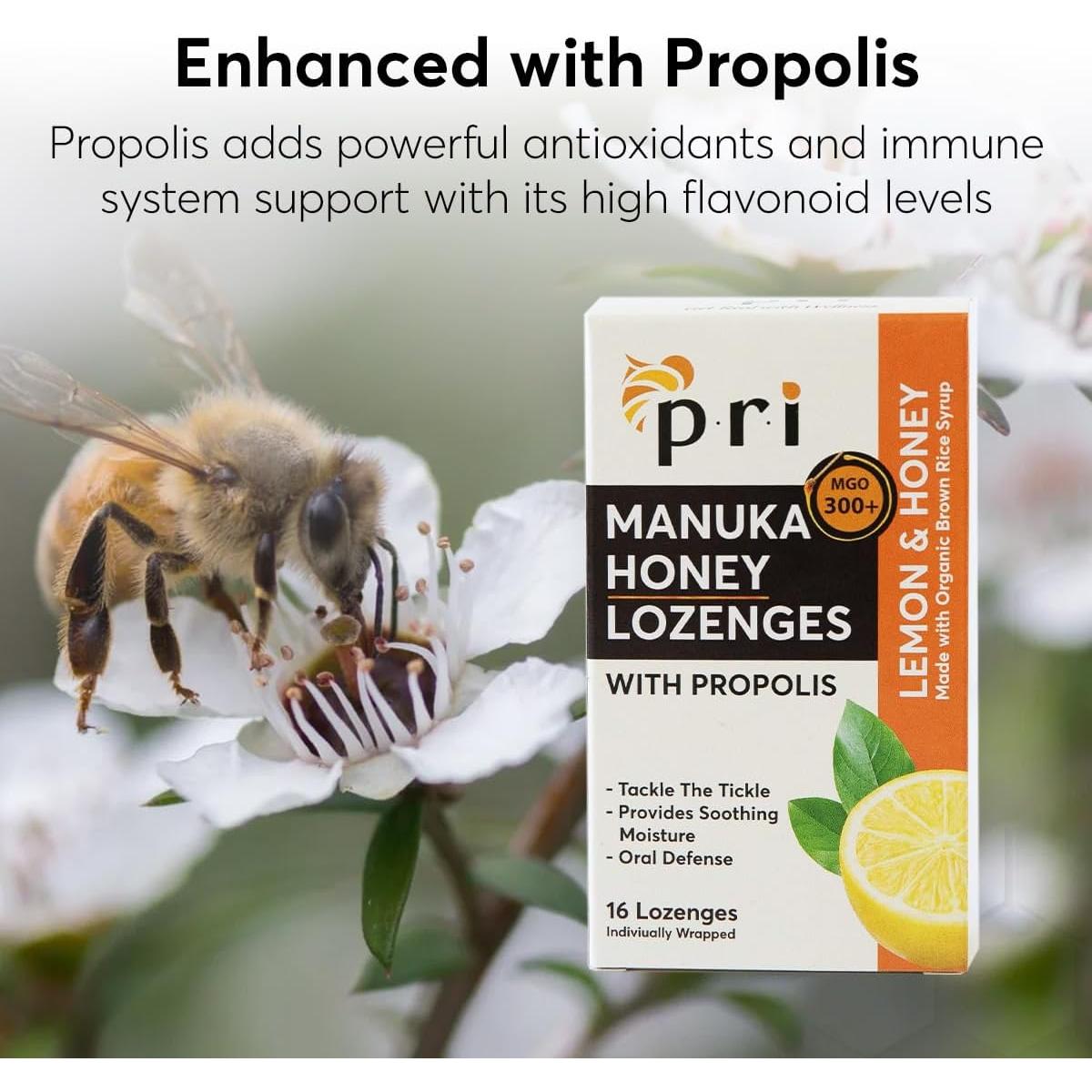 Caramelos de Miel de Manuka PRI Limón 2 Paquetes 16 Unidades