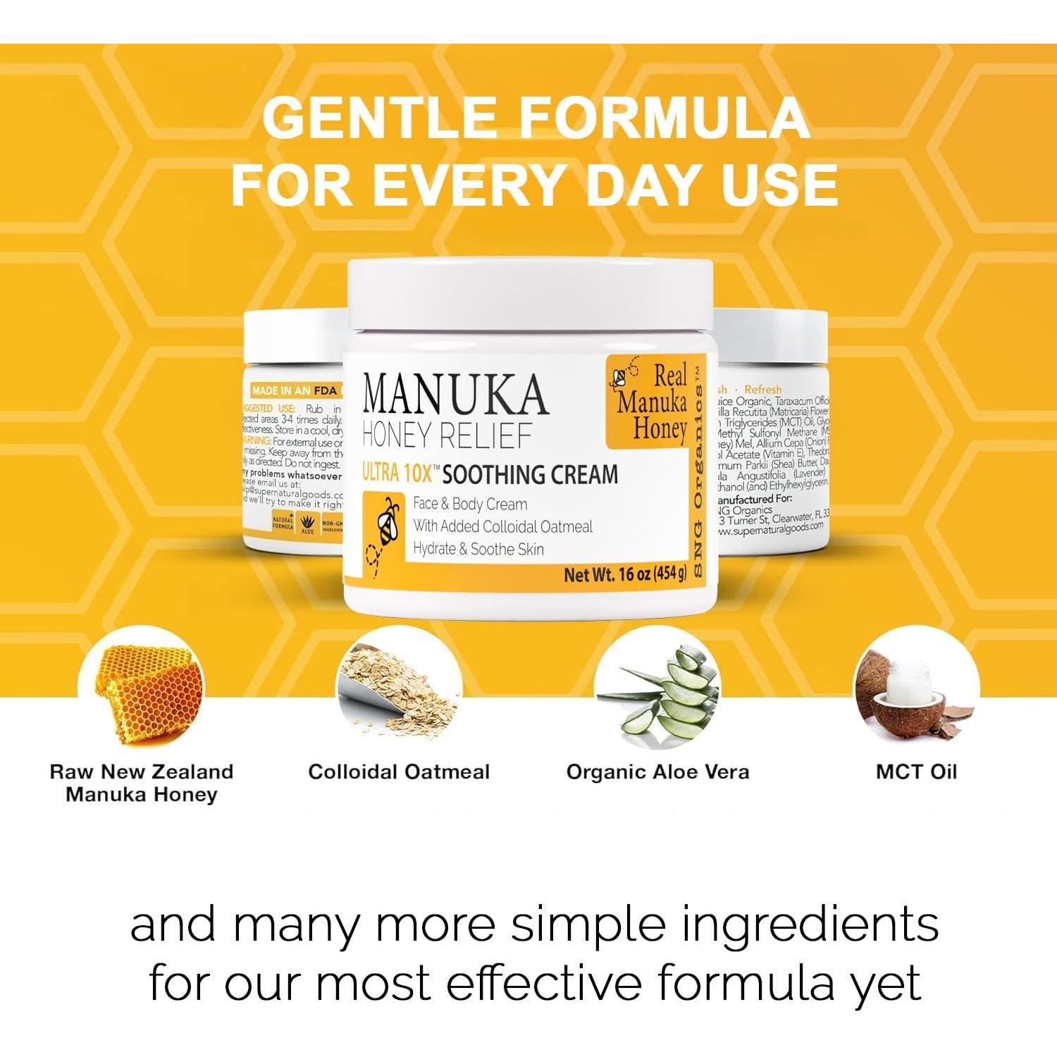 Crema Hidratante de Miel de Manuka Super Natural Goods 240 ml