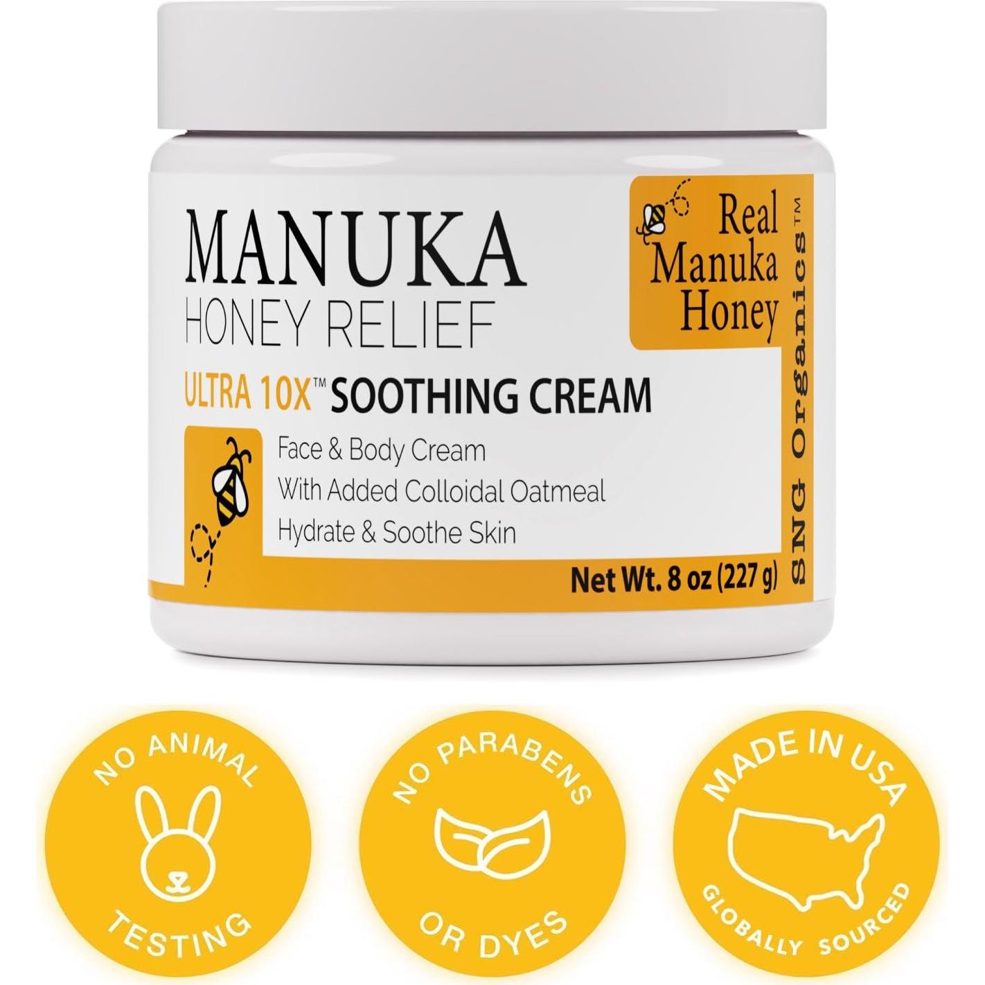 Crema Hidratante de Miel de Manuka Super Natural Goods 240 ml