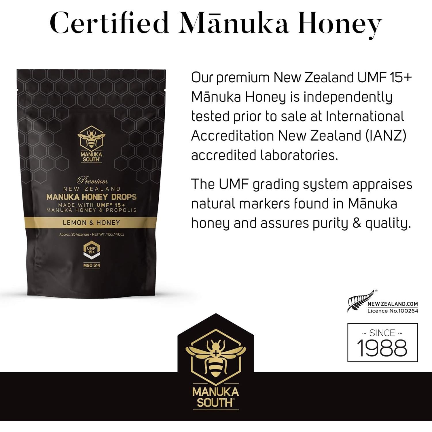 Gotas de Miel de Manuka UMF 15+ y Propóleos 25 Gotas