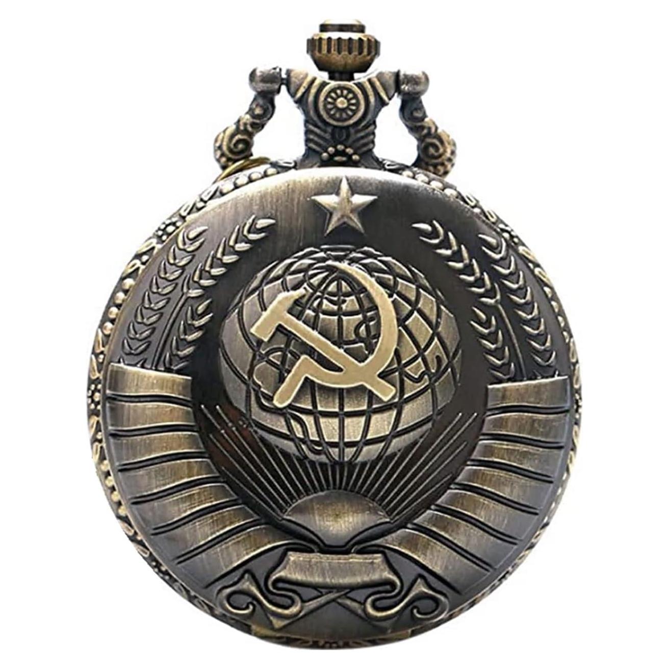 Reloj de Bolsillo KDJSTORE Cuarzo Vintage con Cadena