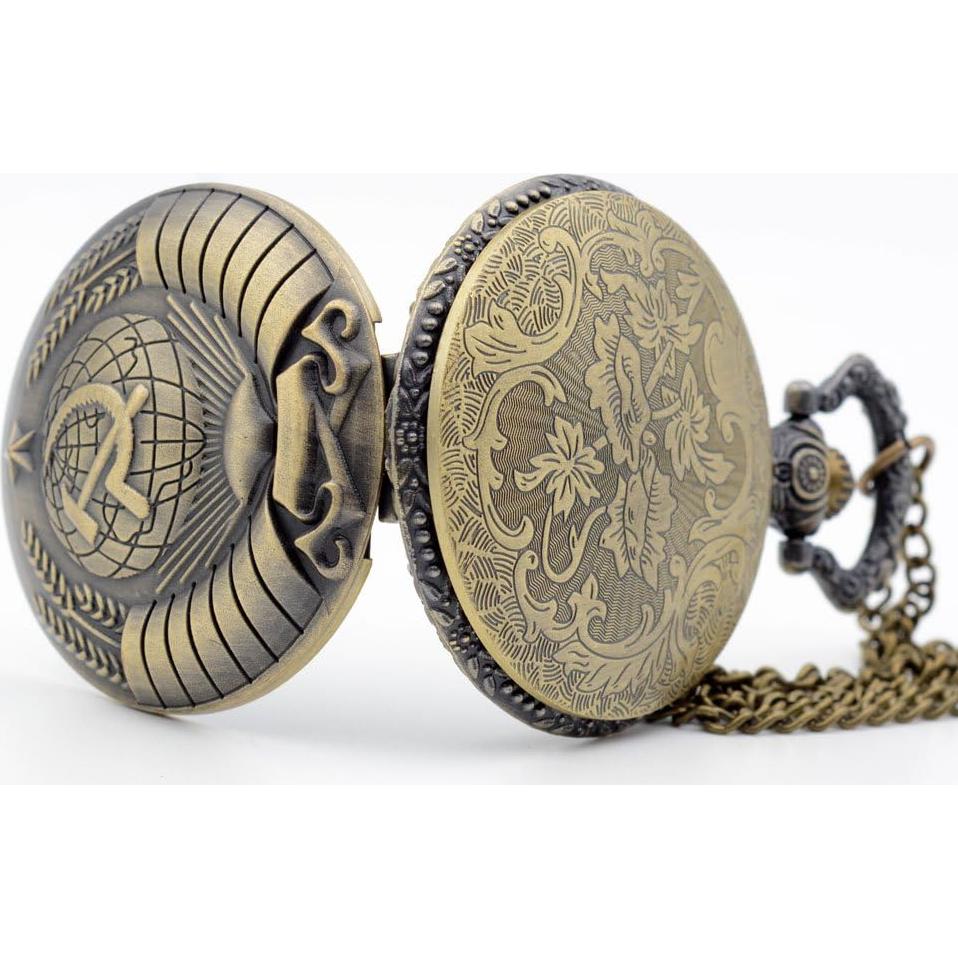 Reloj de Bolsillo KDJSTORE Cuarzo Vintage con Cadena