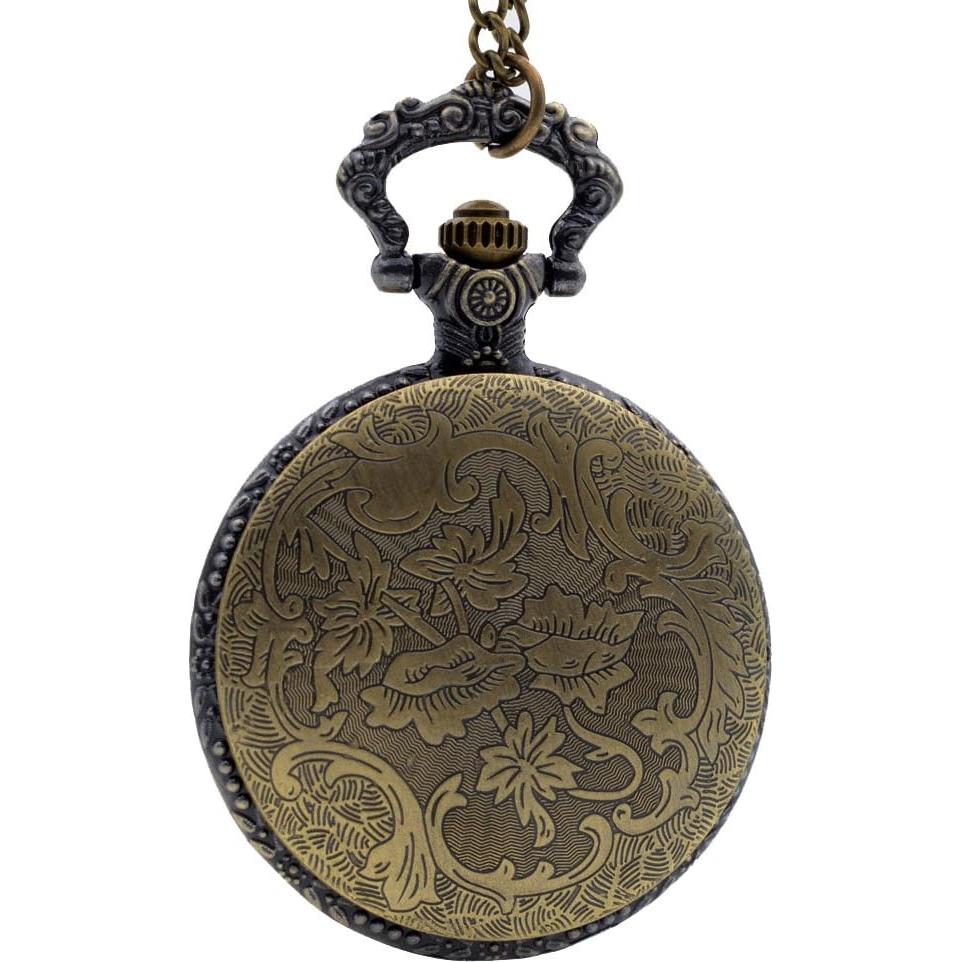 Reloj de Bolsillo KDJSTORE Cuarzo Vintage con Cadena