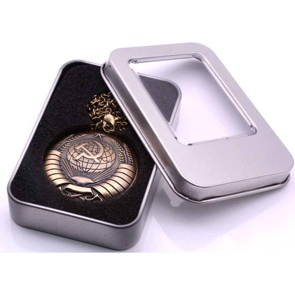 Reloj de Bolsillo KDJSTORE Cuarzo Vintage con Cadena