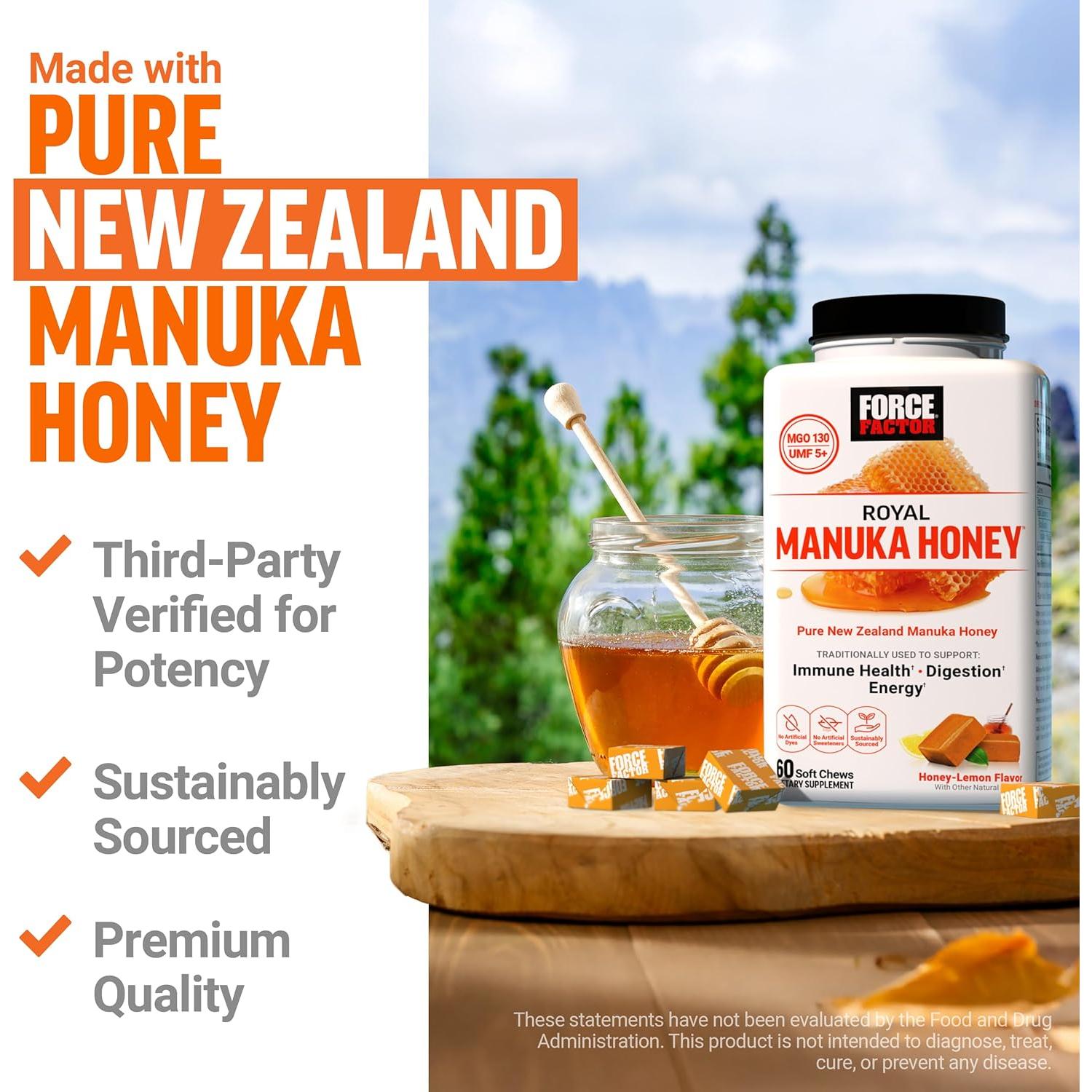 Gomitas Suaves Miel Manuka Force Factor 60 g MGO 130 UMF 5+