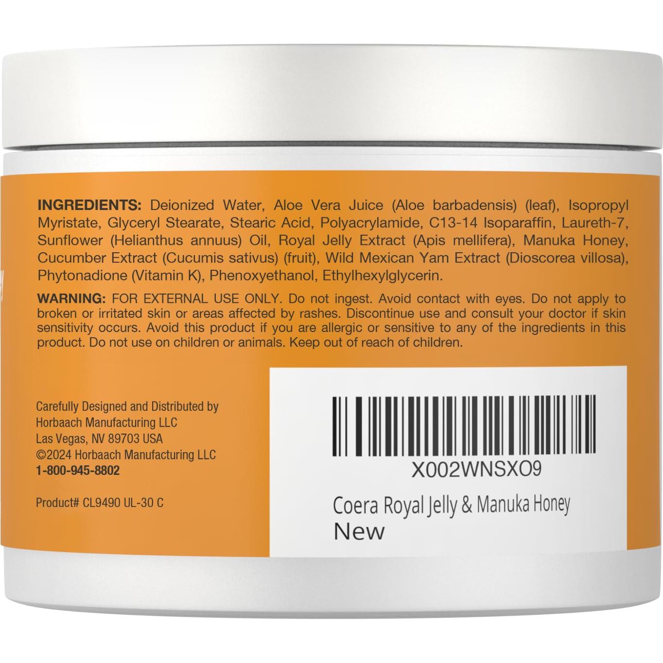 Crema Hidratante Coera con Miel de Manuka y Jalea Real 113 g