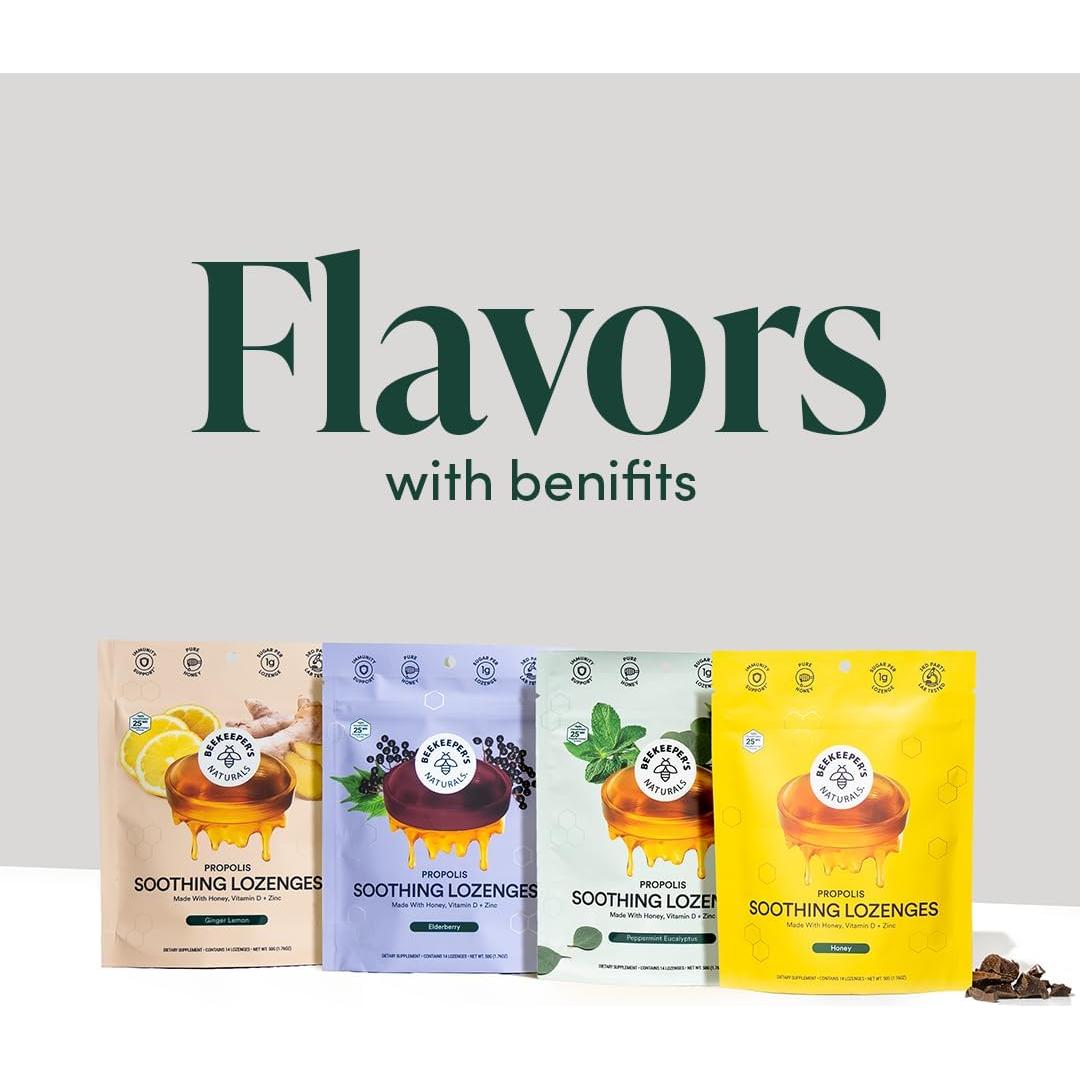 Caramelos para la tos Beekeeper's Naturals 14 unidades