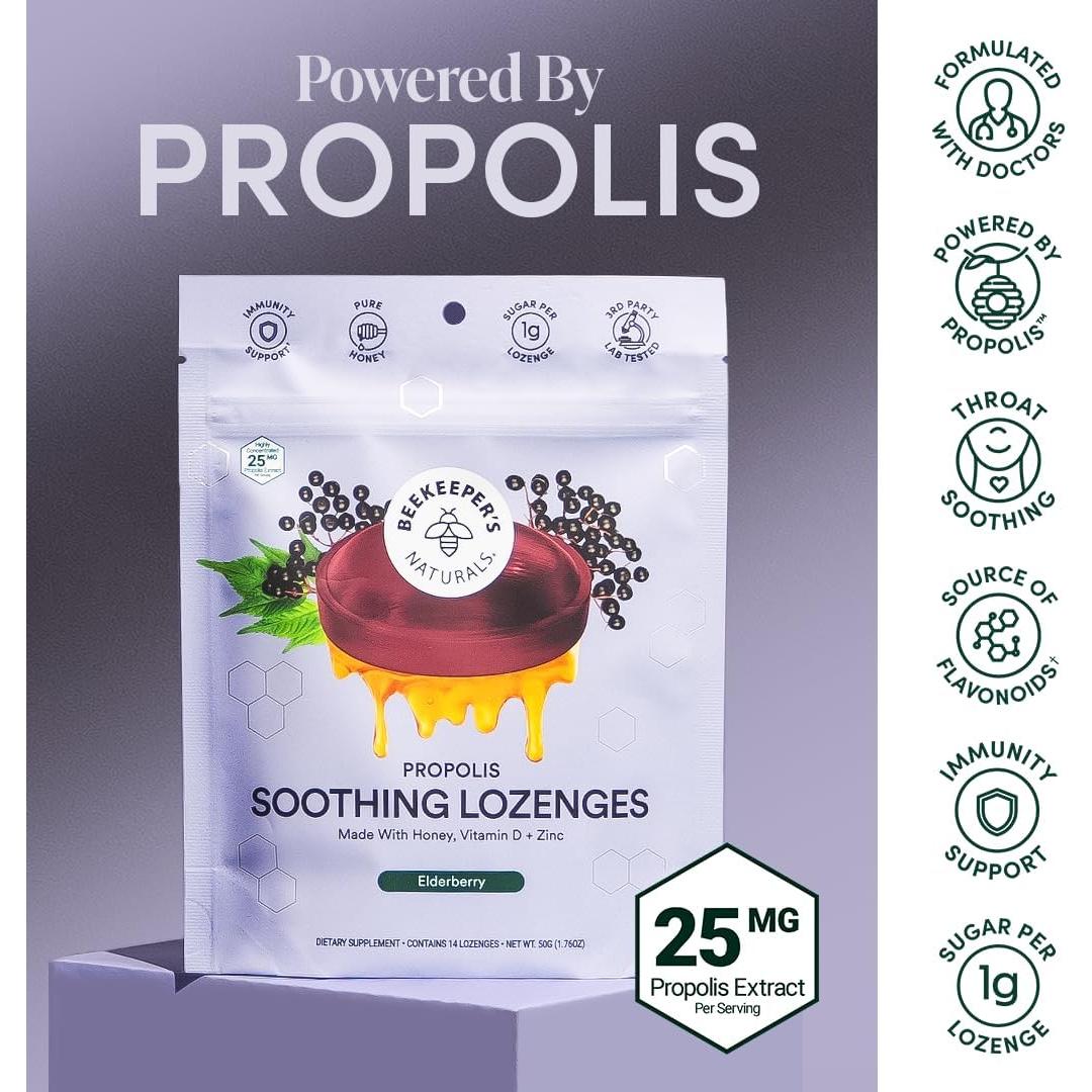 Caramelos para la tos Beekeeper's Naturals 14 unidades