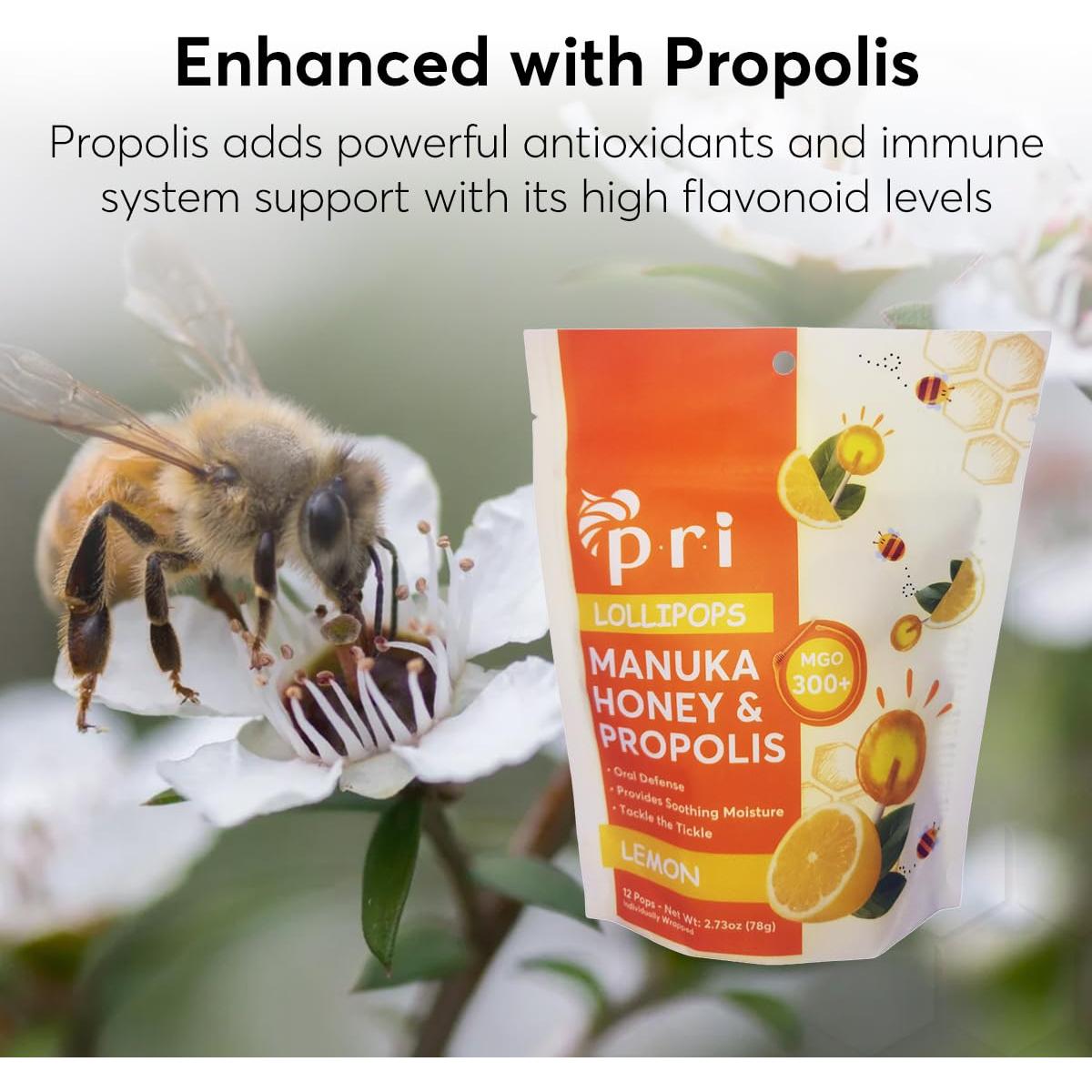 Caramelos de Miel Manuka PRI con Propóleos Limón 154 g