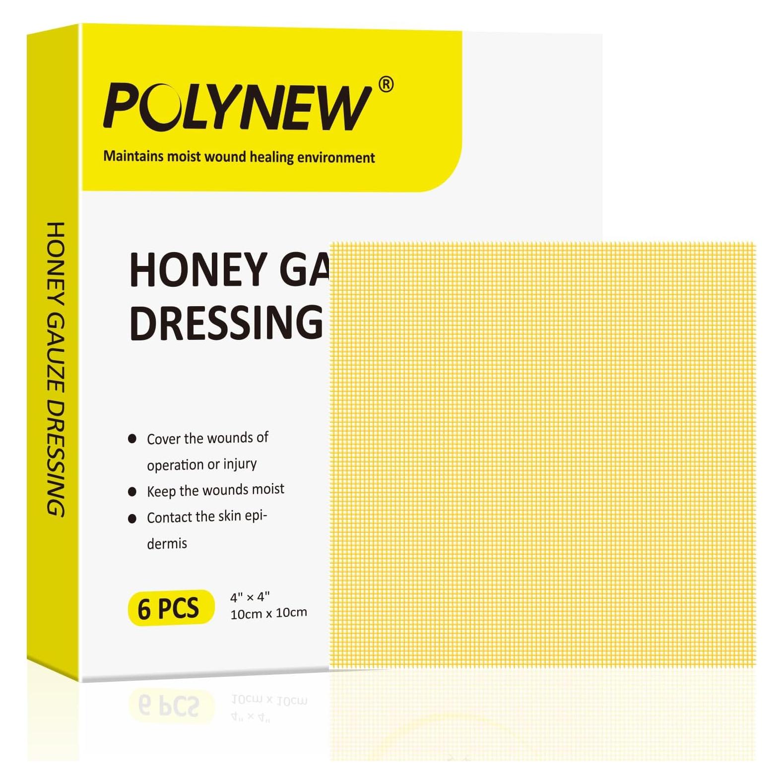 Venda de Gasa de Miel de Manuka Dermacare 10x10 cm 6 Piezas