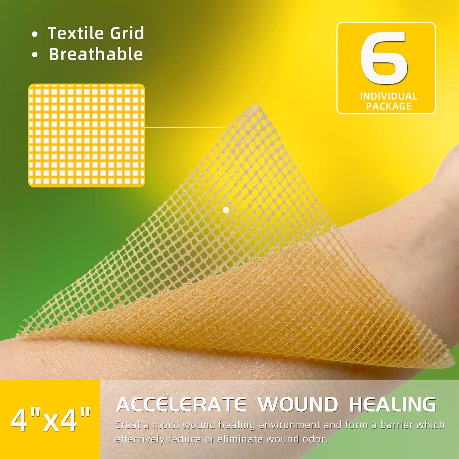 Venda de Gasa de Miel de Manuka Dermacare 10x10 cm 6 Piezas