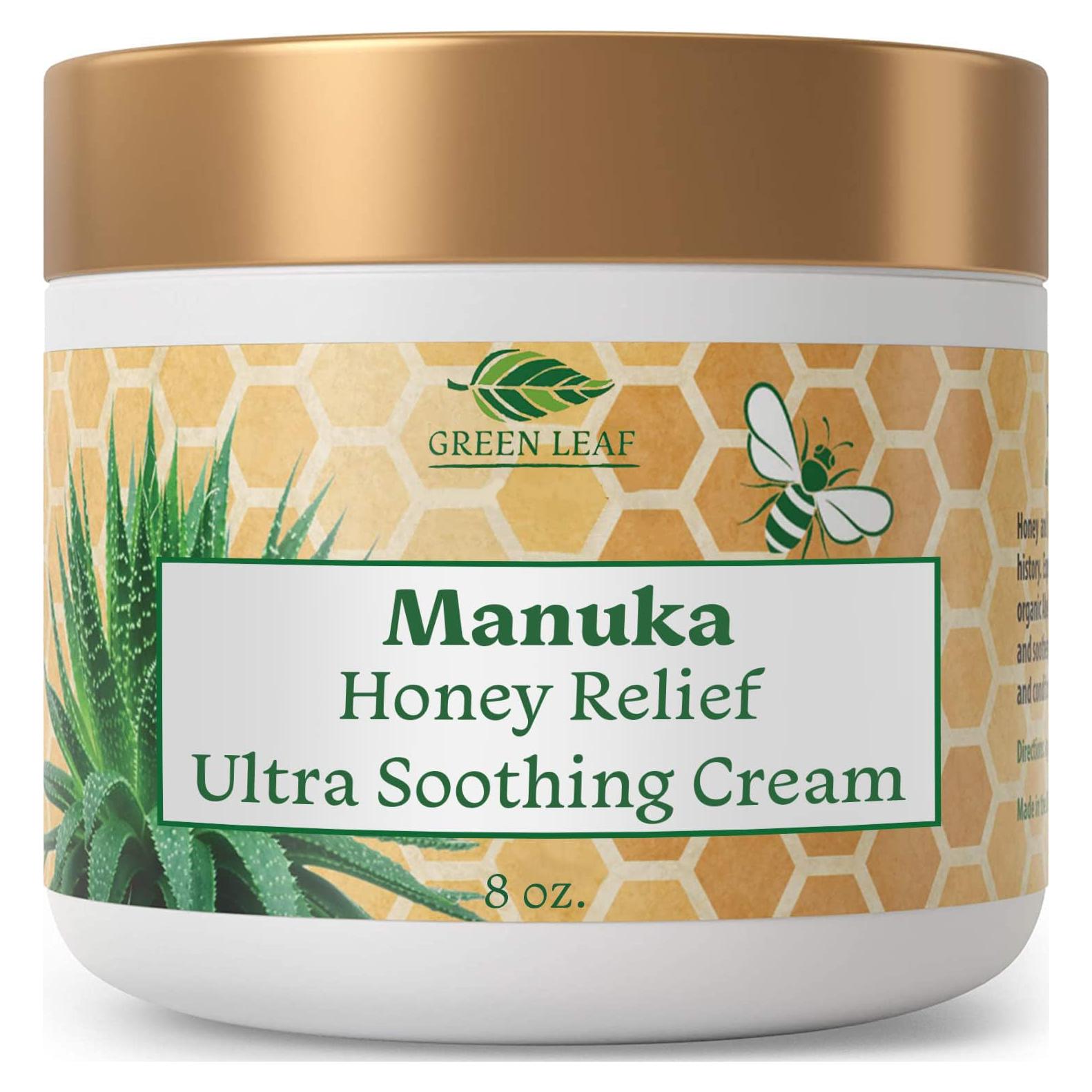 Crema Facial Hidratante Green Leaf Naturals 226g Miel Manuka