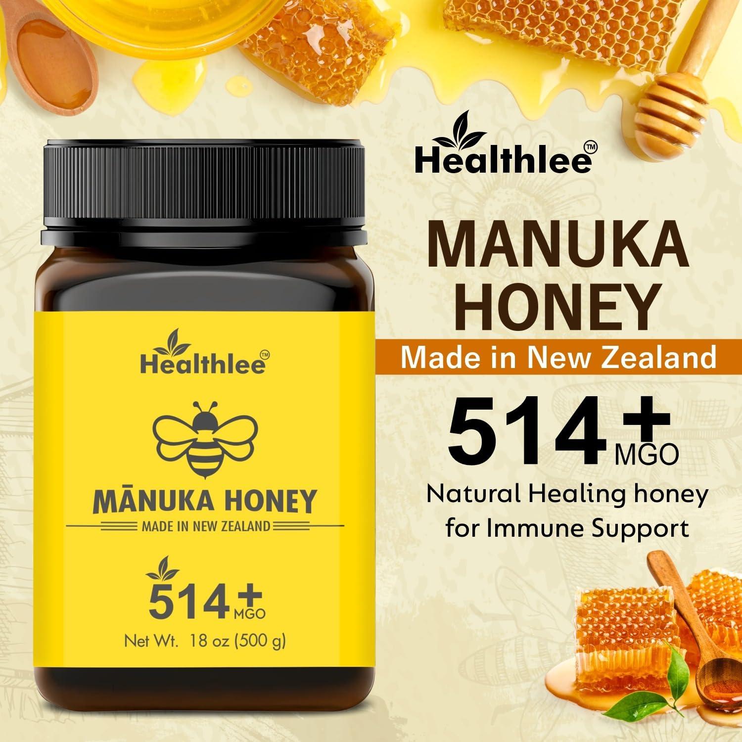 Miel de Manuka UMF 15+ Healthlee 510 g - Cruda de Nueva Zelanda
