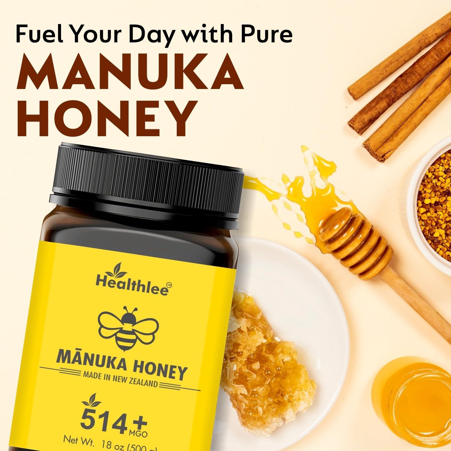 Miel de Manuka UMF 15+ Healthlee 510 g - Cruda de Nueva Zelanda