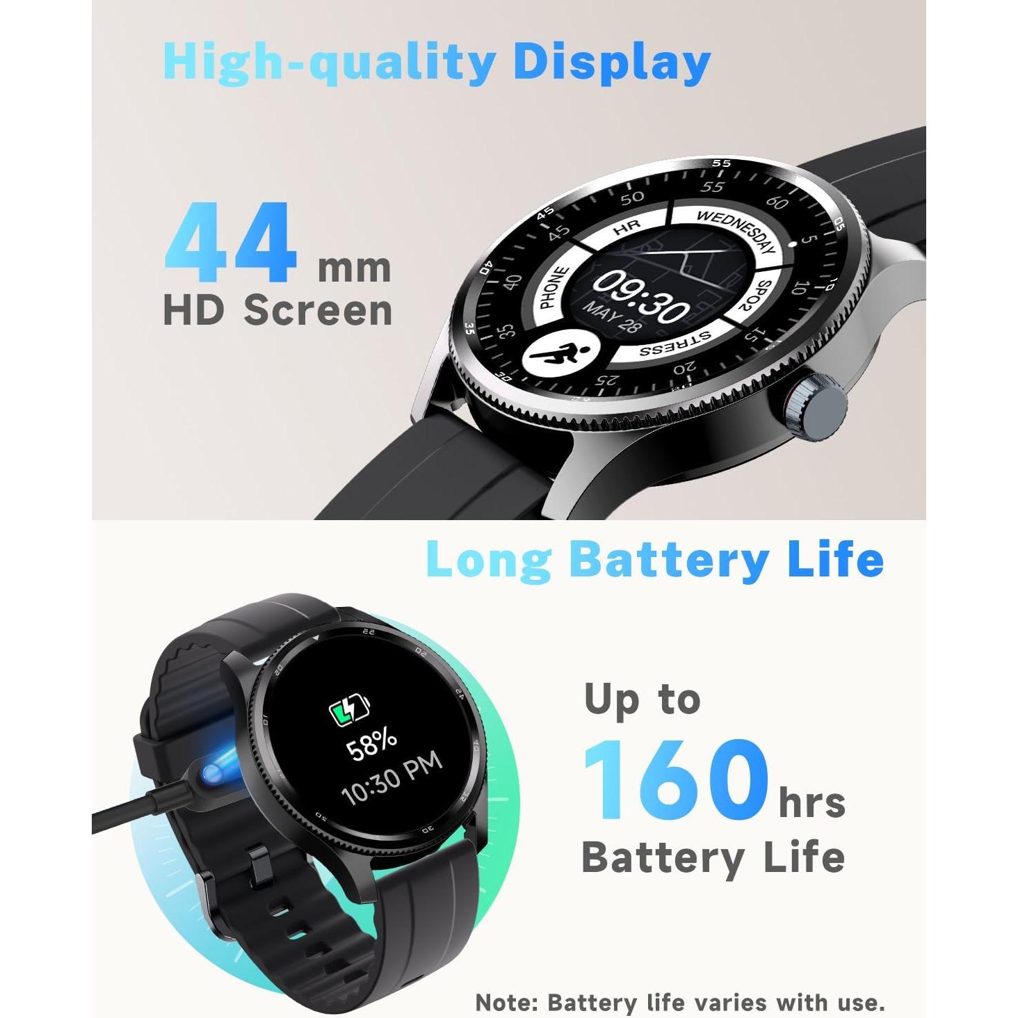 Reloj Inteligente TOOBUR IDW23 Negro con Alexa y Monitoreo de Salud