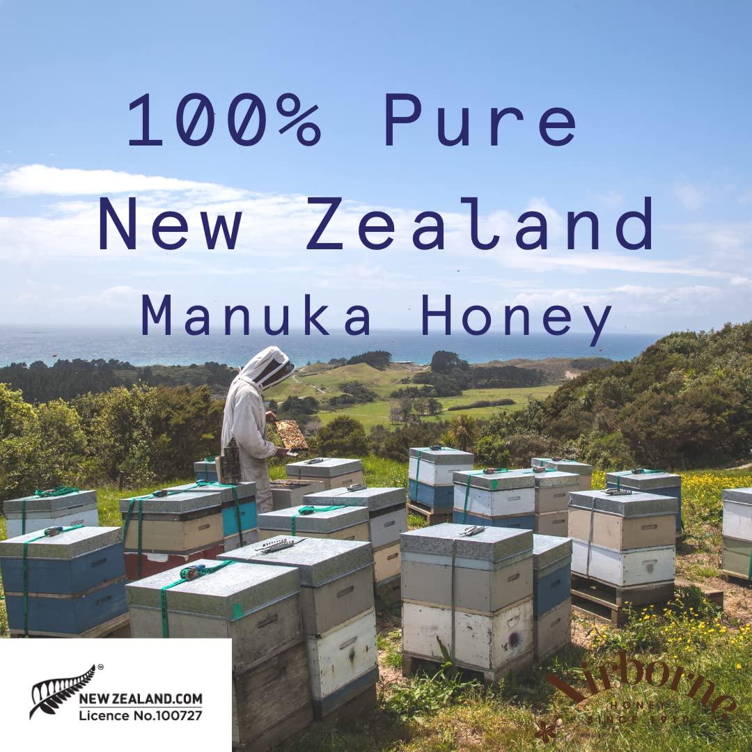 Miel Manuka Airborne 85+ Cruda 500g Pura de Nueva Zelanda