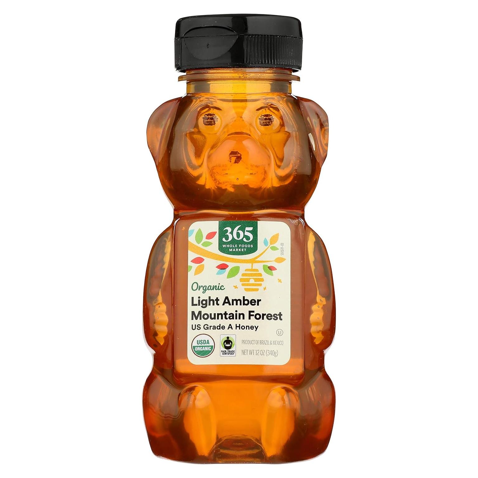 Miel Silvestre Orgánica Ámbar Claro 365 Whole Foods 340 g