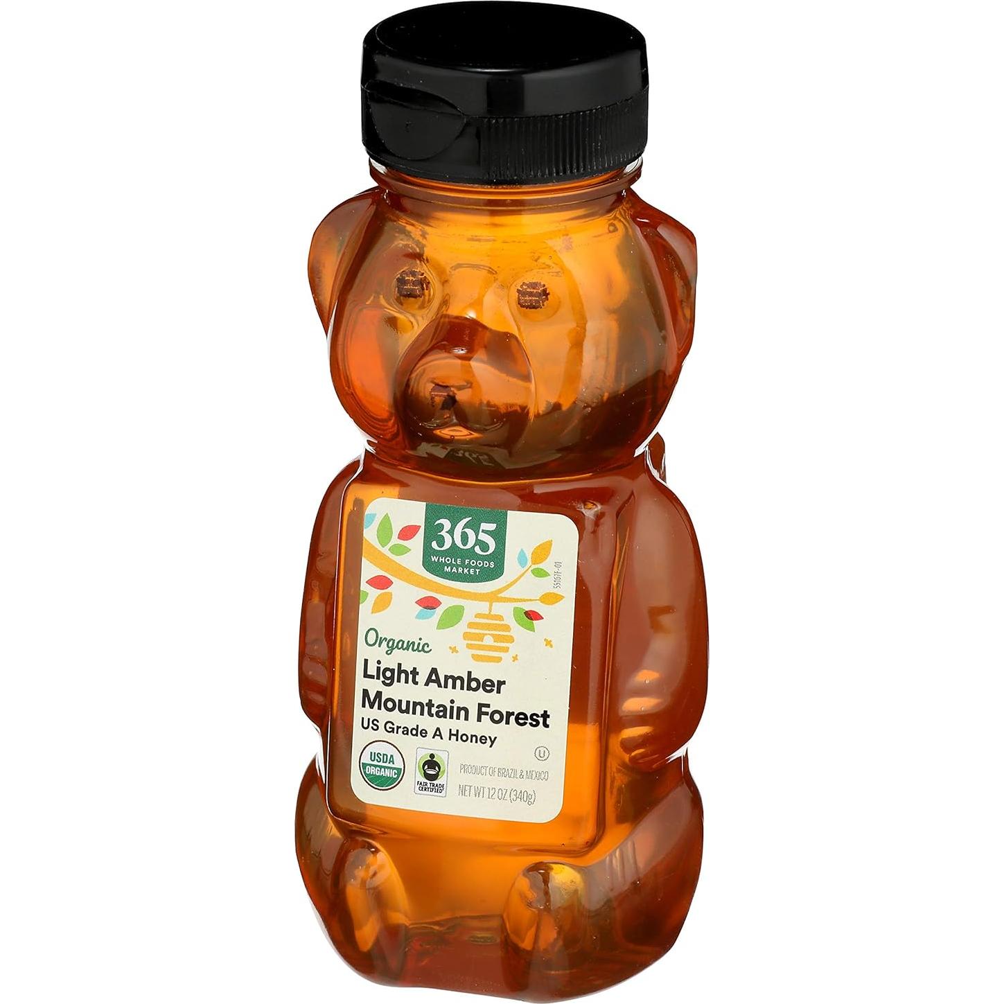 Miel Silvestre Orgánica Ámbar Claro 365 Whole Foods 340 g