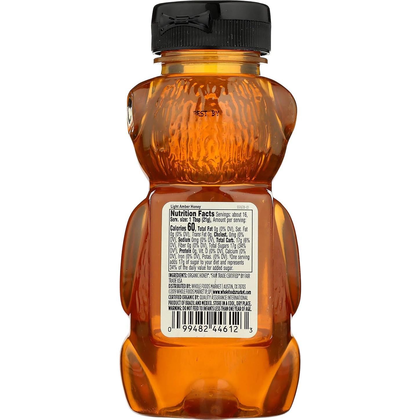 Miel Silvestre Orgánica Ámbar Claro 365 Whole Foods 340 g