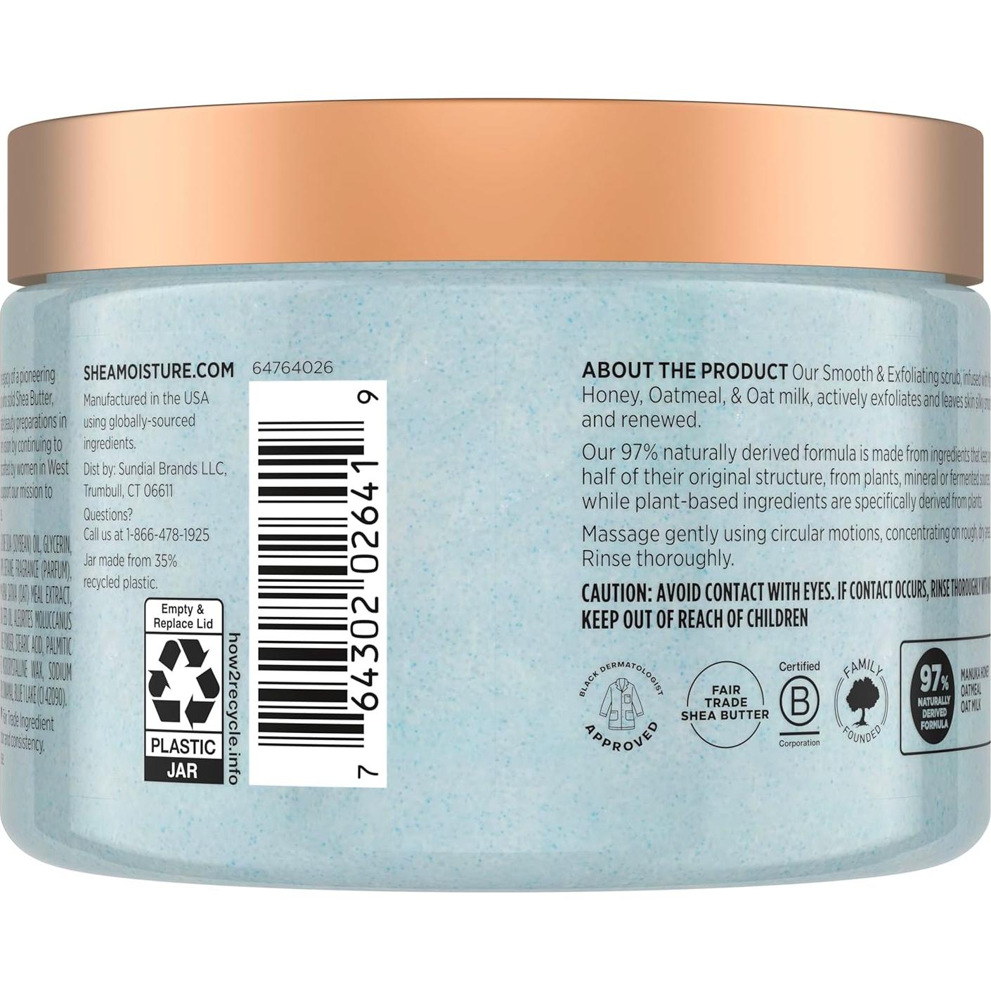 Exfoliante Corporal SheaMoisture Miel de Manuka y Avena 340g