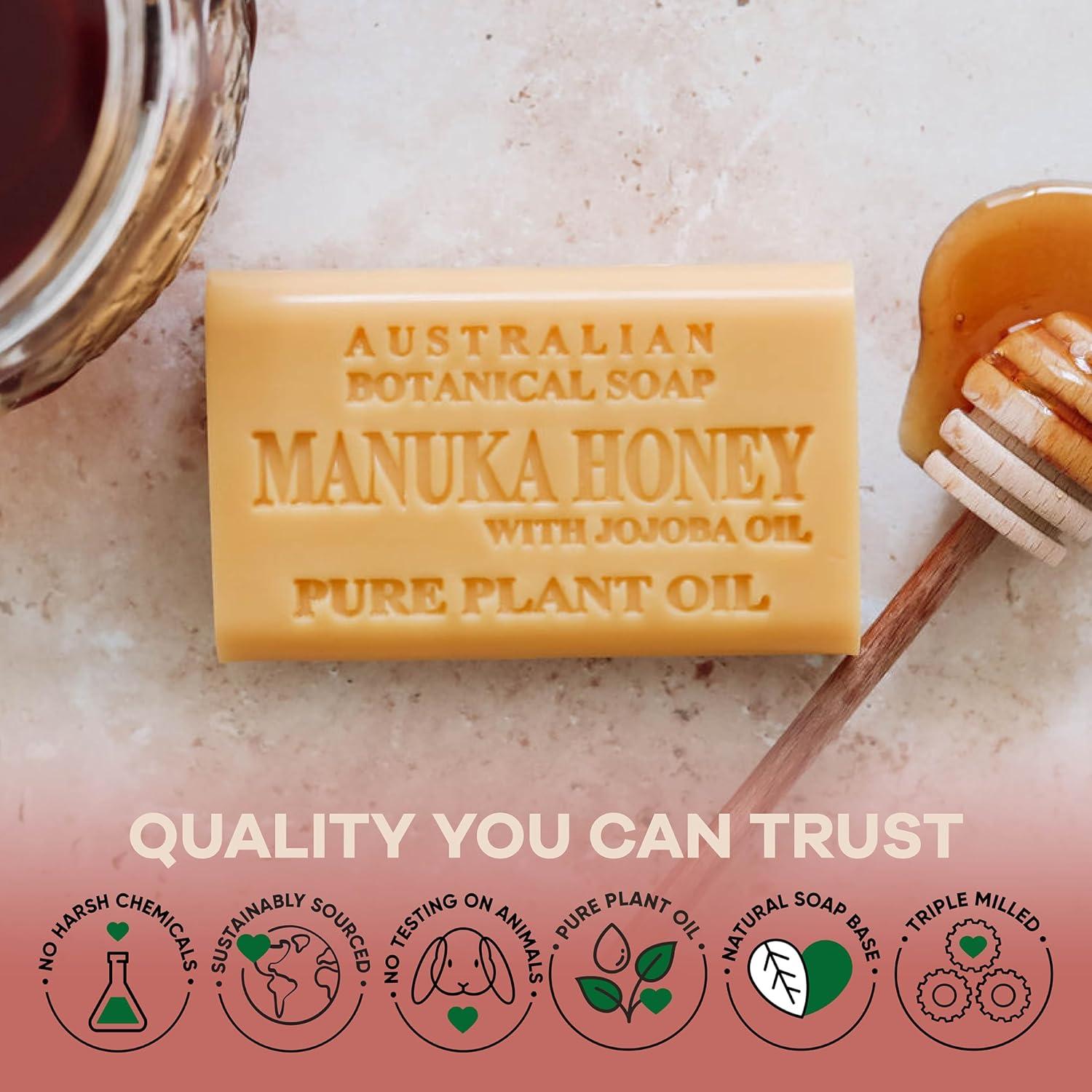 Jabón Botánico Australiano Miel de Manuka 8 Barras 187g