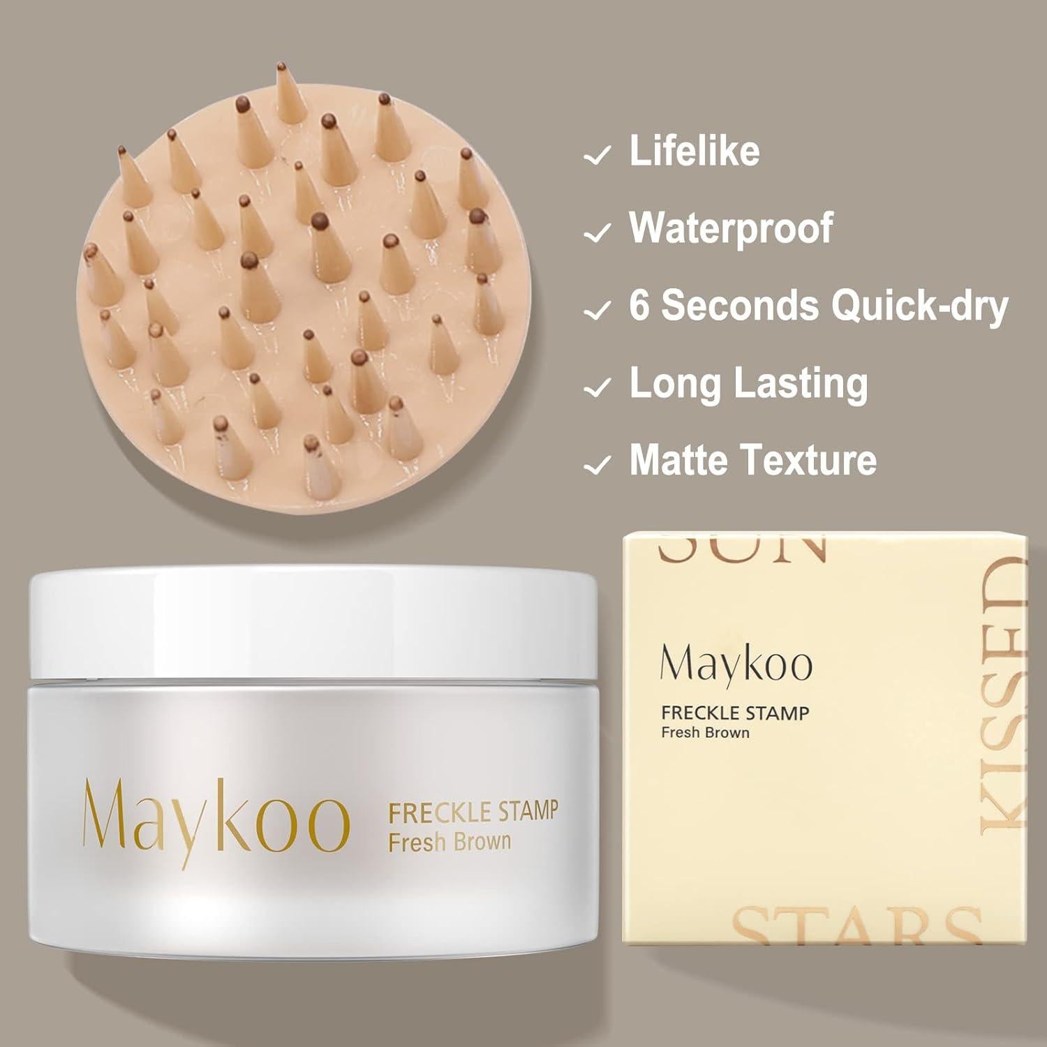 Cojín de Pecas MAYKOO Marrón Claro 15g Maquillaje Natural