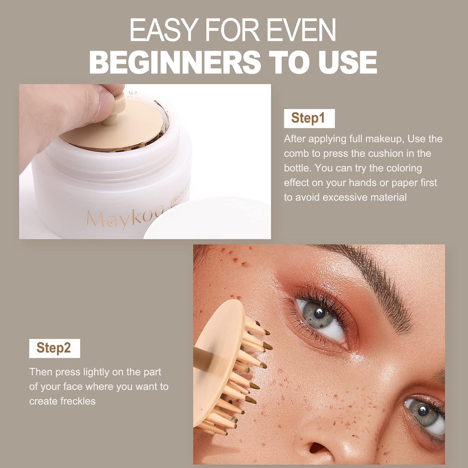 Cojín de Pecas MAYKOO Marrón Claro 15g Maquillaje Natural