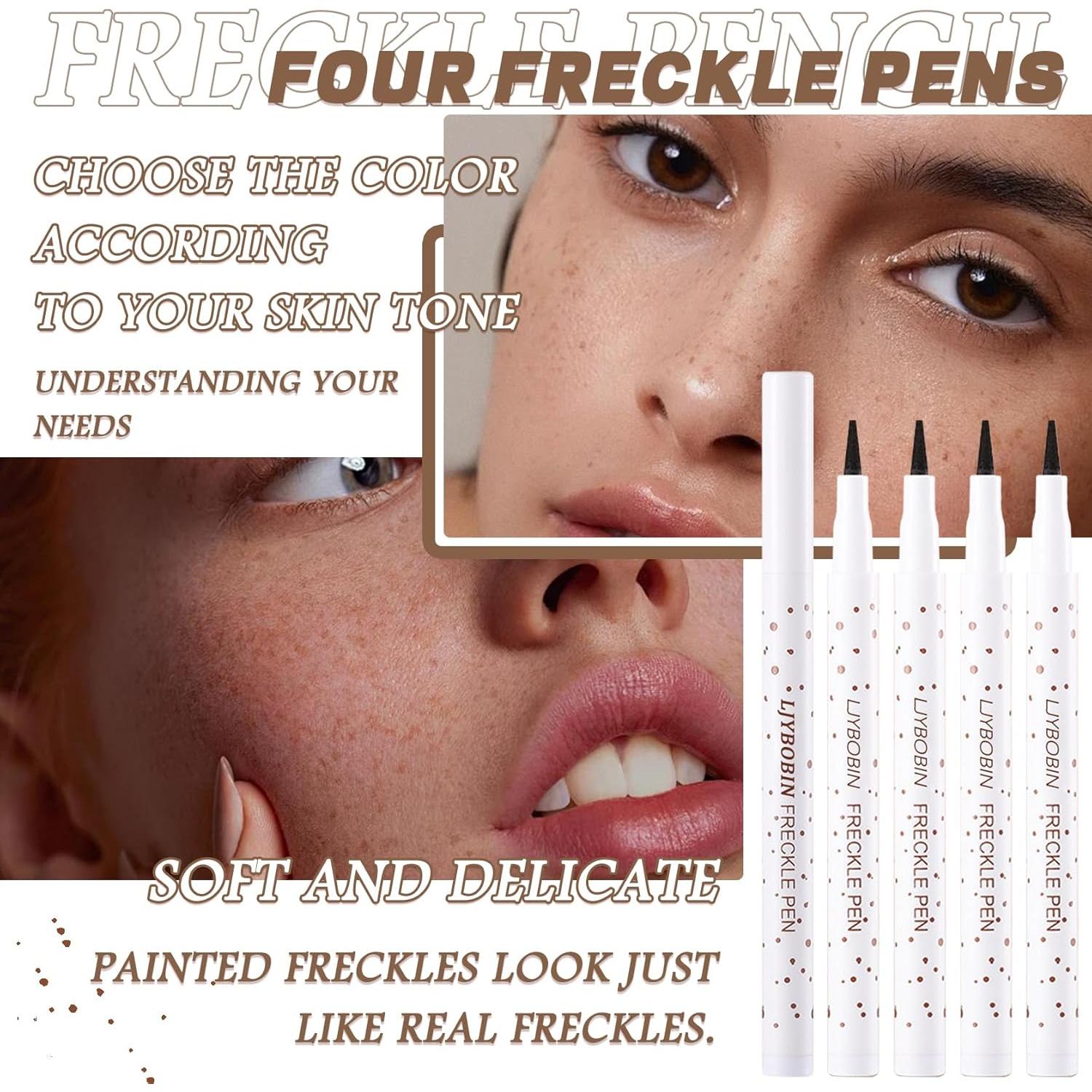 Bolígrafo de Maquillaje de Pecas LJYBoBin 4 Colores