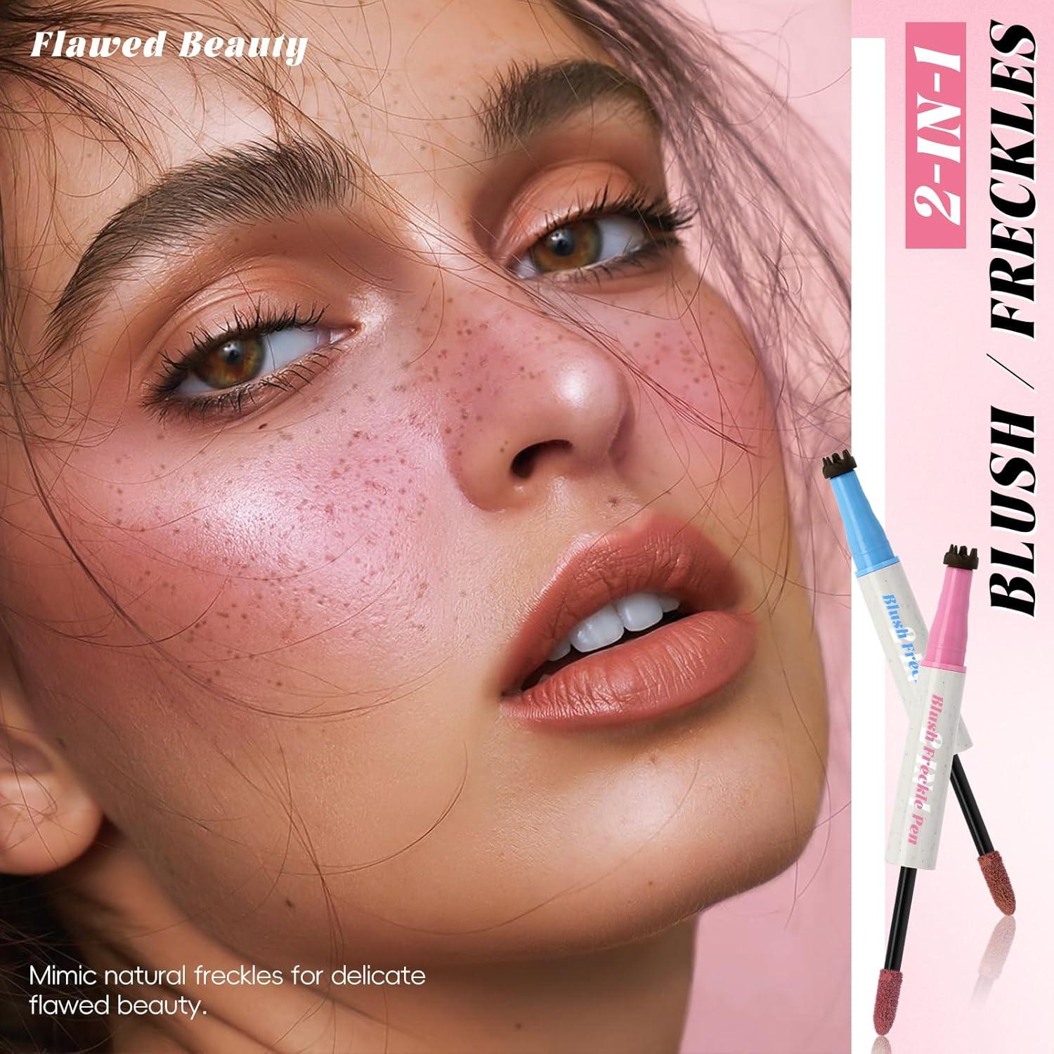 Bolígrafo Rubor y Pecas 2 en 1 Noerrors Marrón/Rosa