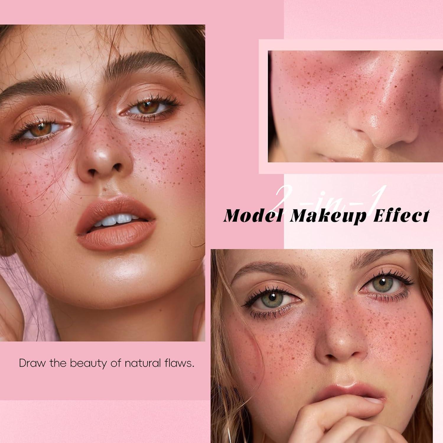 Bolígrafo Rubor y Pecas 2 en 1 Noerrors Marrón/Rosa