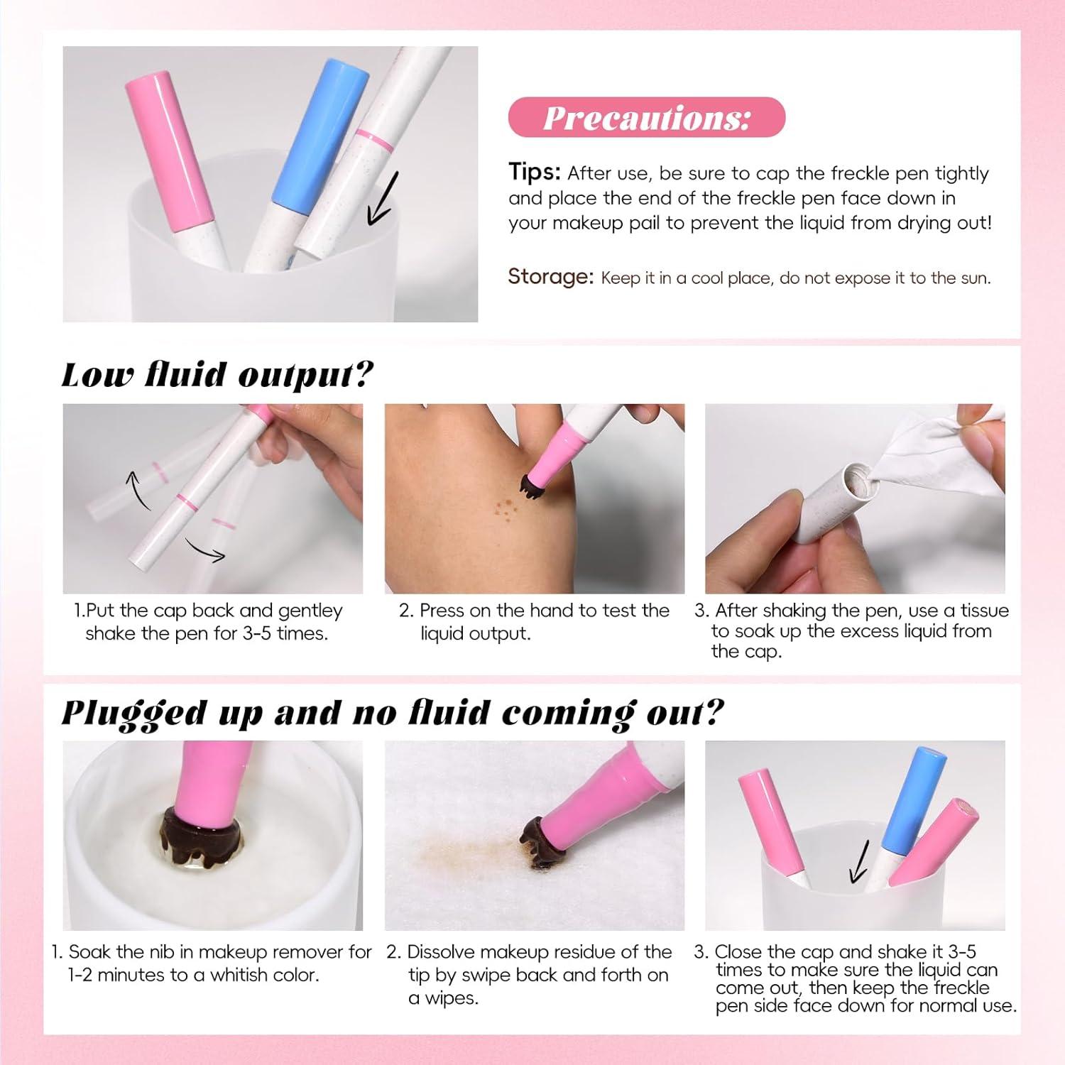 Bolígrafo Rubor y Pecas 2 en 1 Noerrors Marrón/Rosa