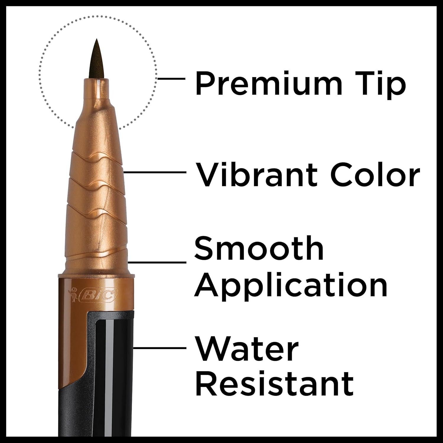 Bolígrafo de Pecas BodyMark BIC Marrón Oscuro 1 Unidad