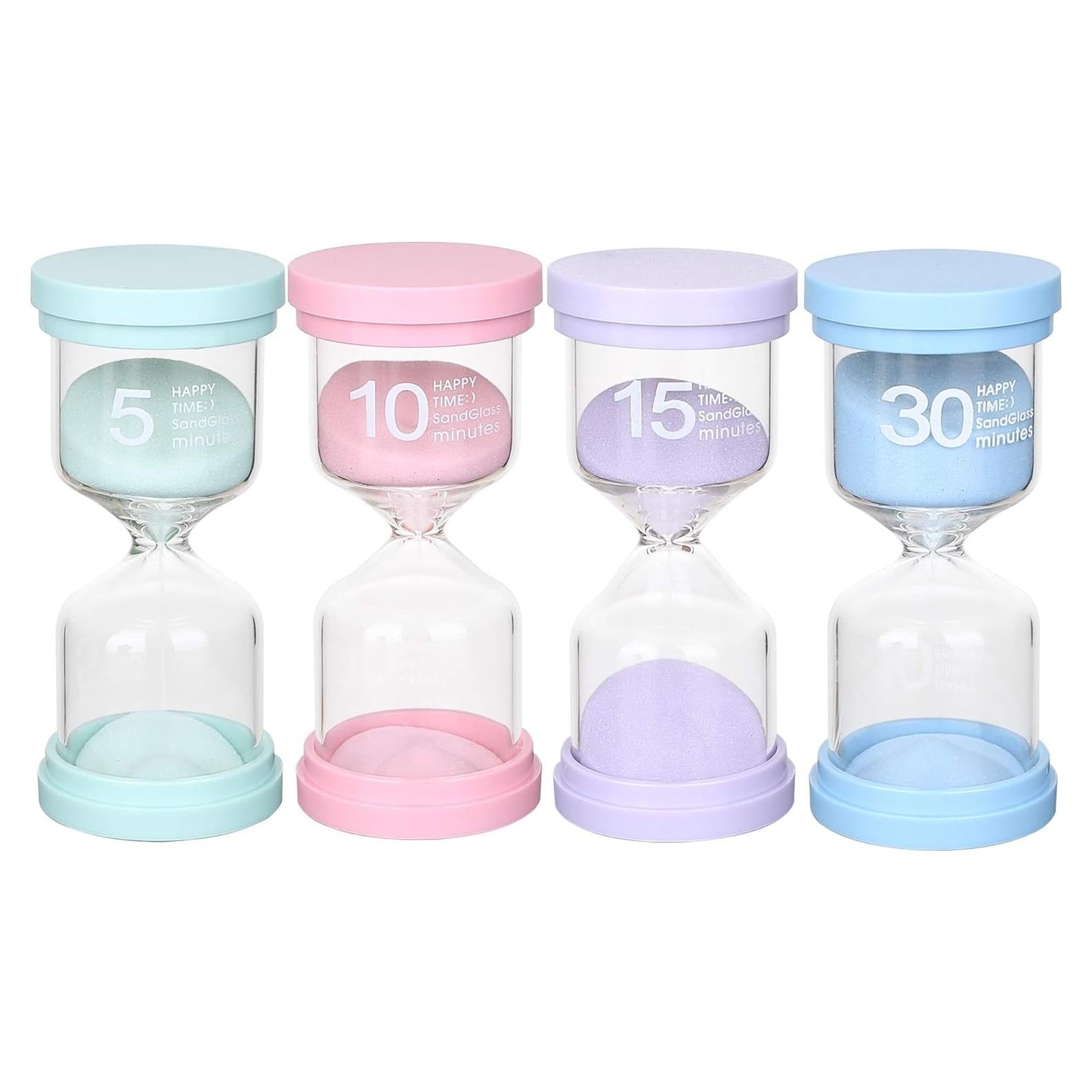 Relojes de Arena Toirxarn 4 Piezas Multicolor para Niños