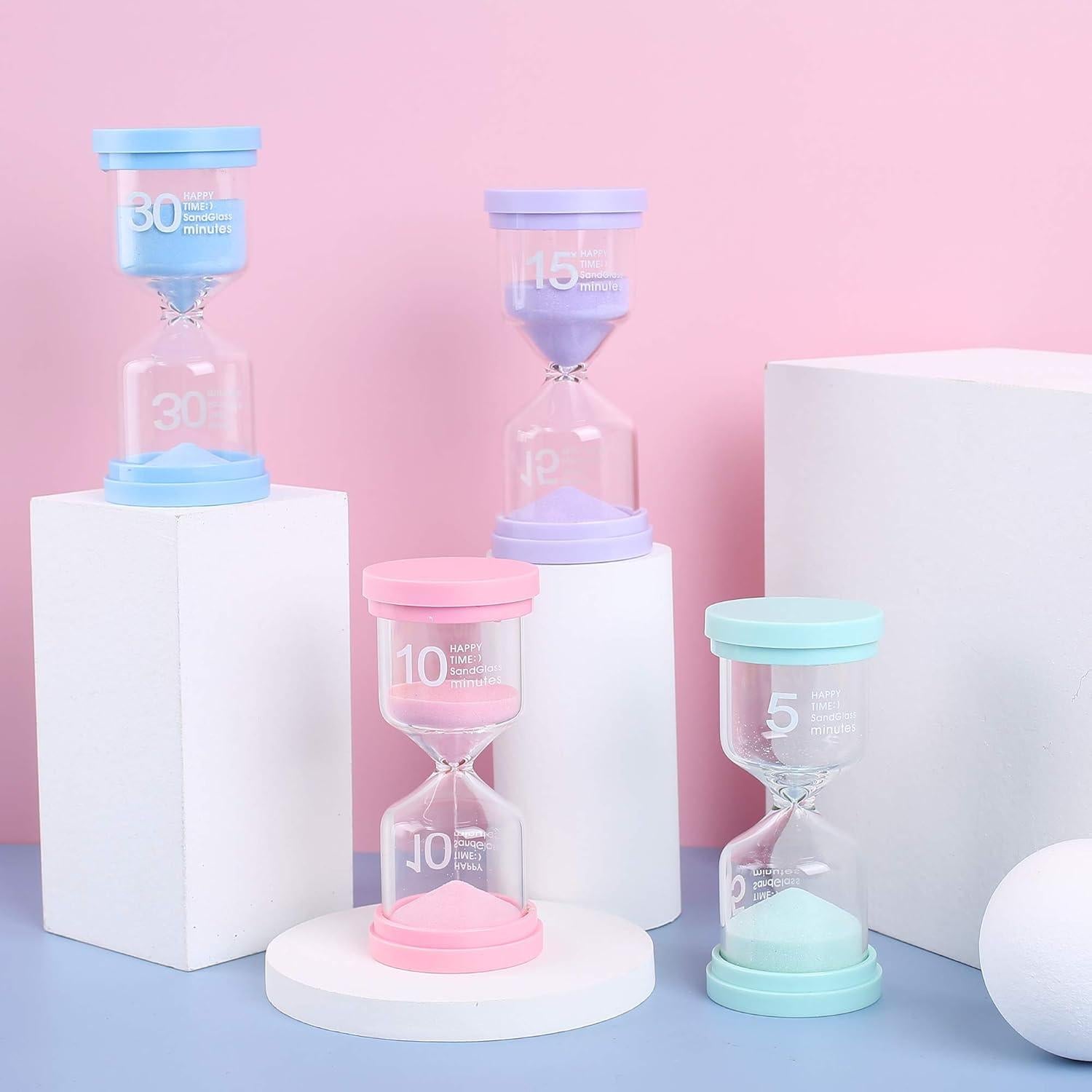 Relojes de Arena Toirxarn 4 Piezas Multicolor para Niños