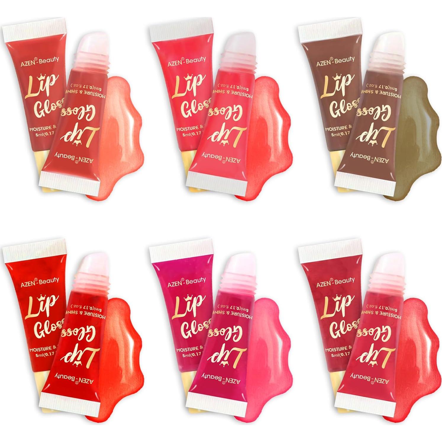 Set de 24 Brillos Labiales AZEN Hidratantes con Vitamina E