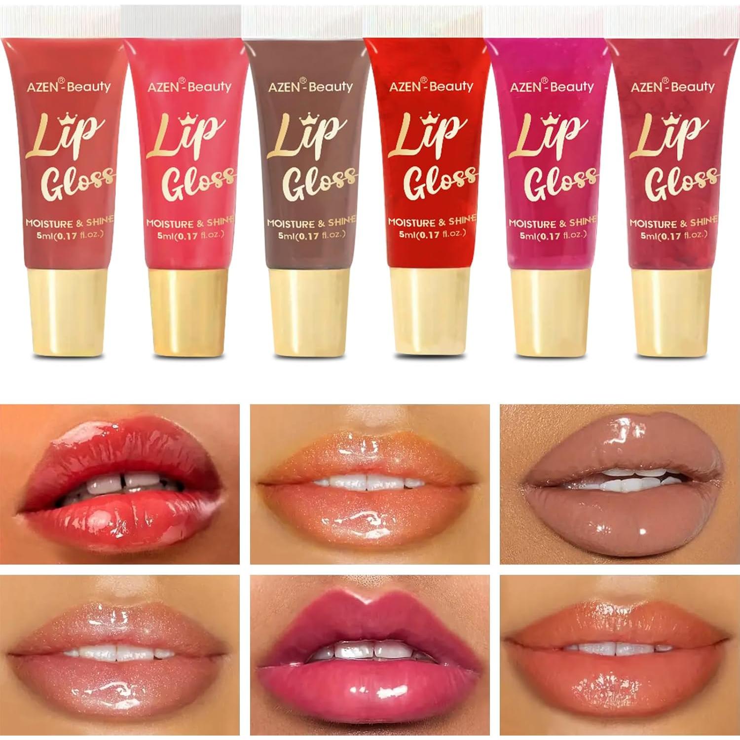 Set de 24 Brillos Labiales AZEN Hidratantes con Vitamina E