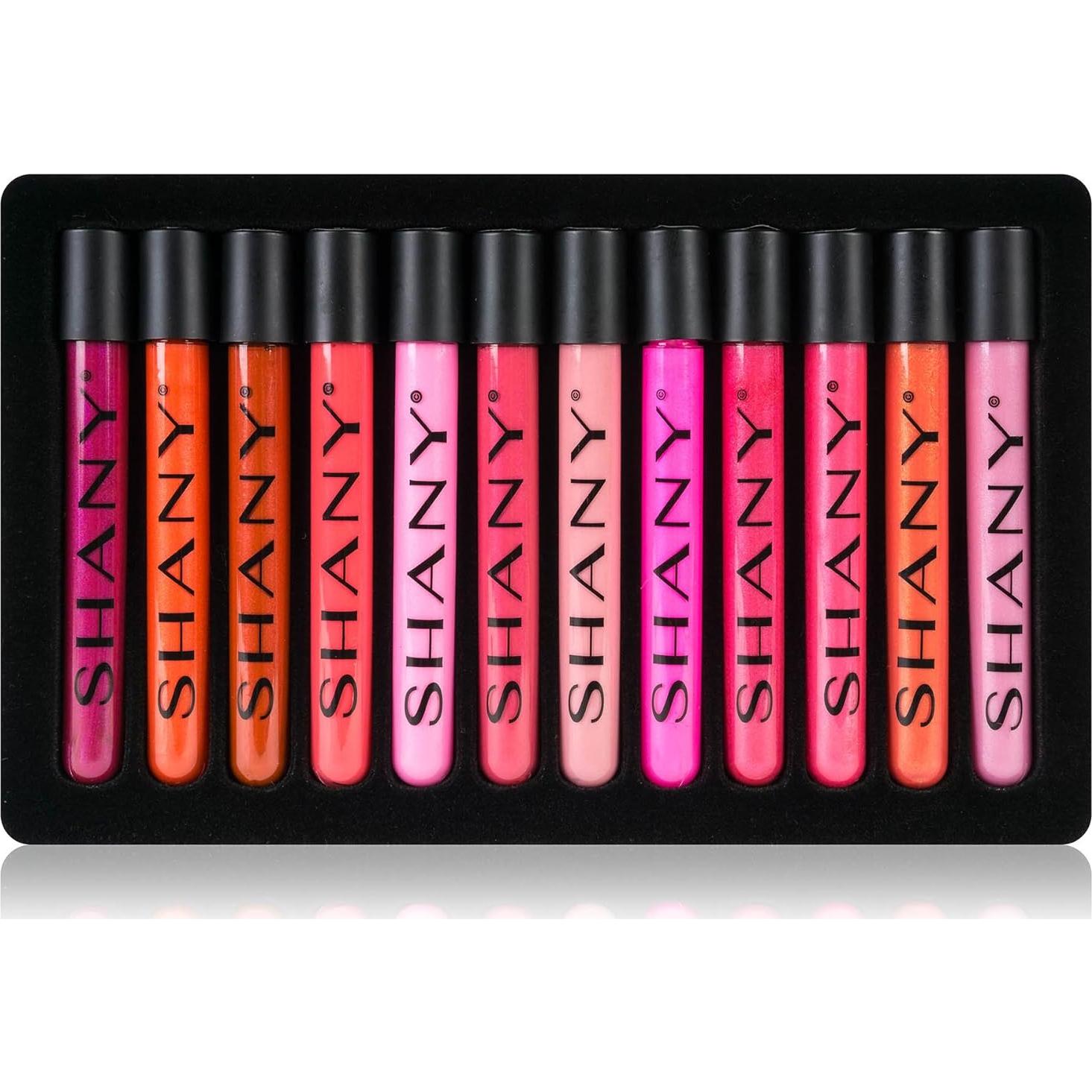 Set de 12 Brillos Labiales SHANY con Aloe Vera y Vitamina E