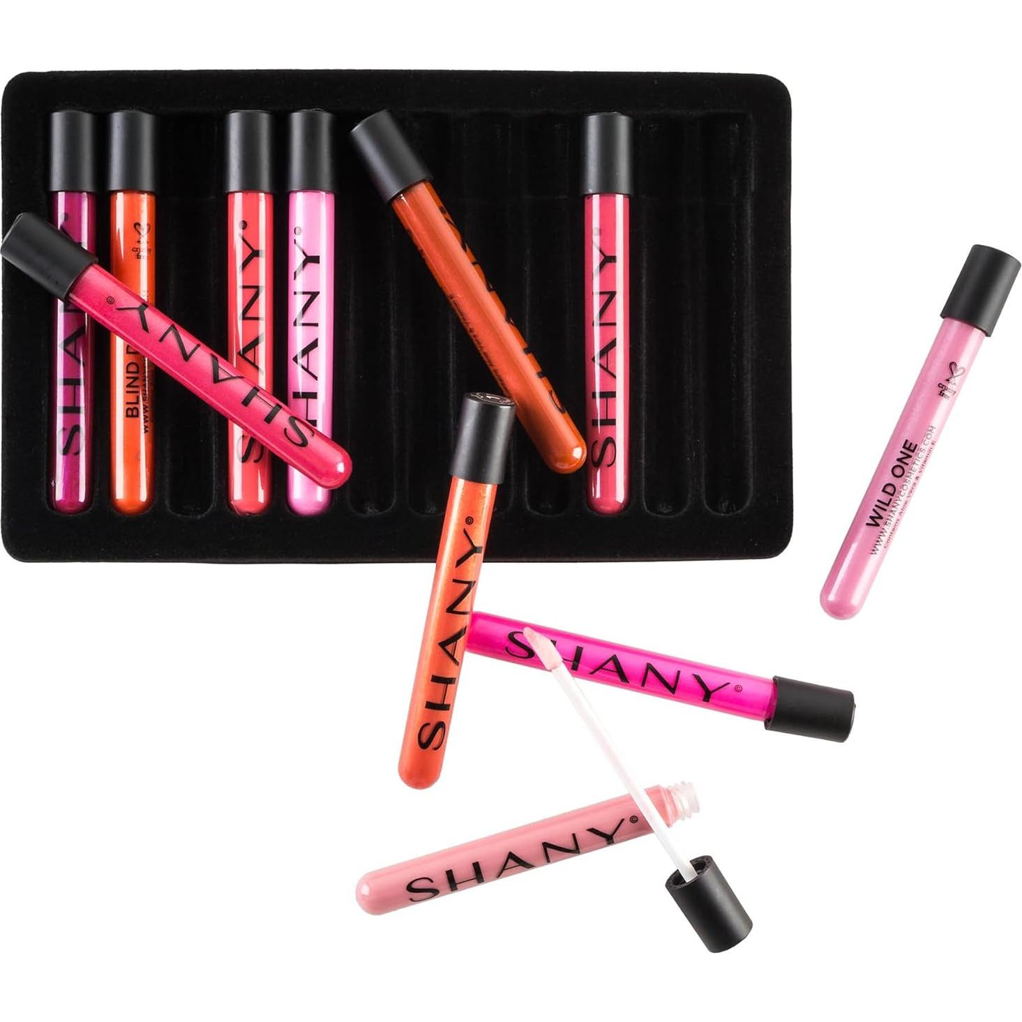 Set de 12 Brillos Labiales SHANY con Aloe Vera y Vitamina E