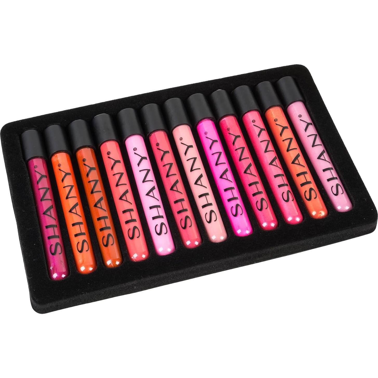 Set de 12 Brillos Labiales SHANY con Aloe Vera y Vitamina E