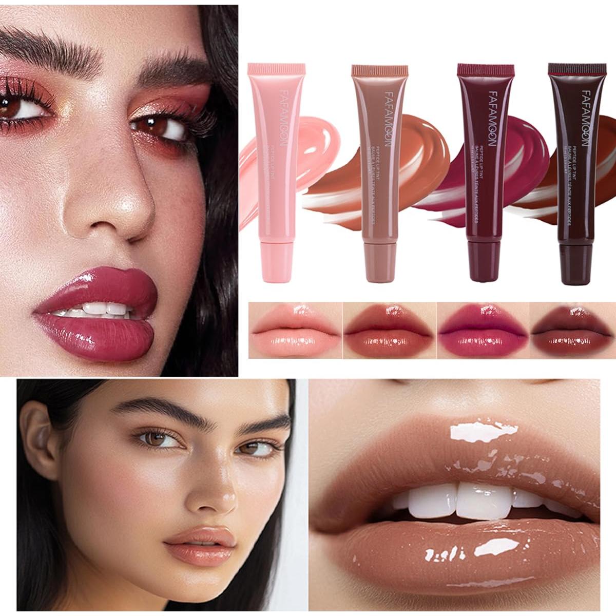 Juego de Brillo Labial Hidratante Baorder - 4 Colores, 70g