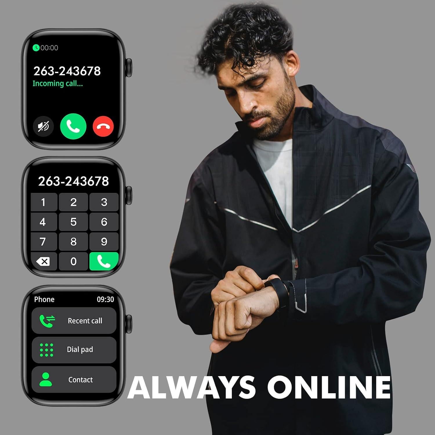 Reloj Inteligente BYBUKCKR con Pantalla HD 1.9" y Monitor de Salud