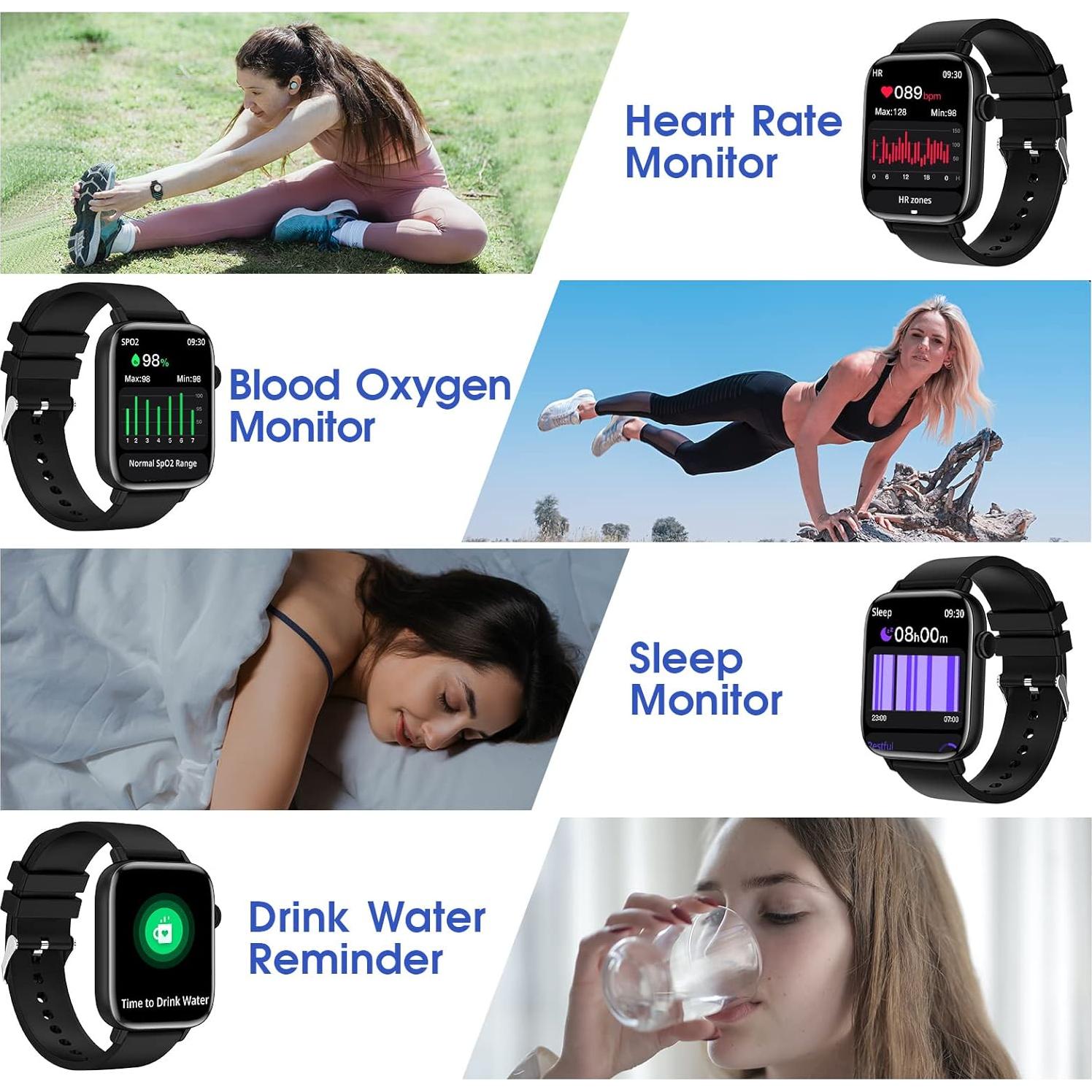 Reloj Inteligente BYBUKCKR con Pantalla HD 1.9" y Monitor de Salud