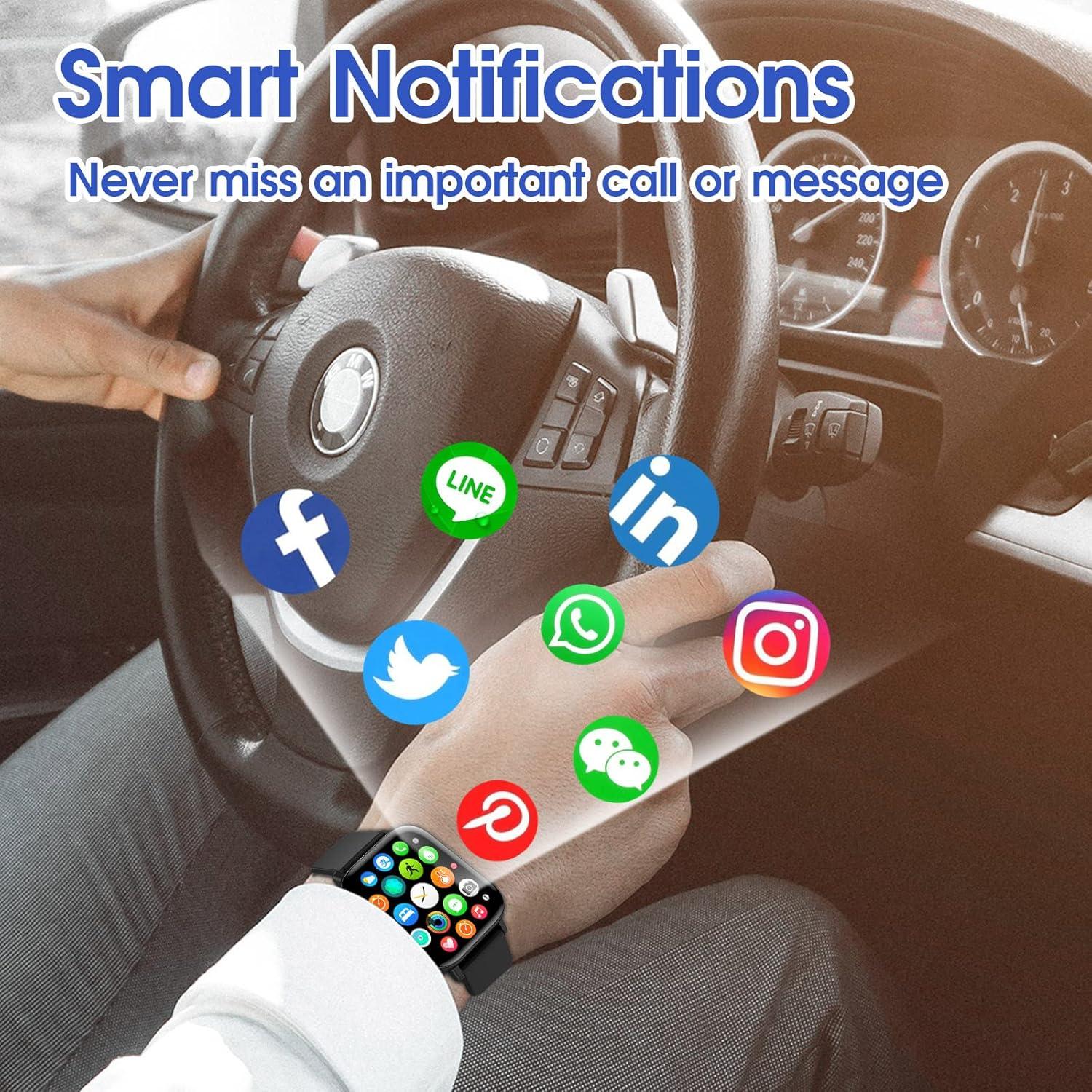 Reloj Inteligente BYBUKCKR con Pantalla HD 1.9" y Monitor de Salud