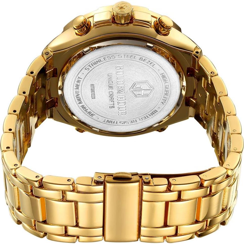 Reloj Analógico Digital GOLDEN HOUR Acero Inoxidable 45mm