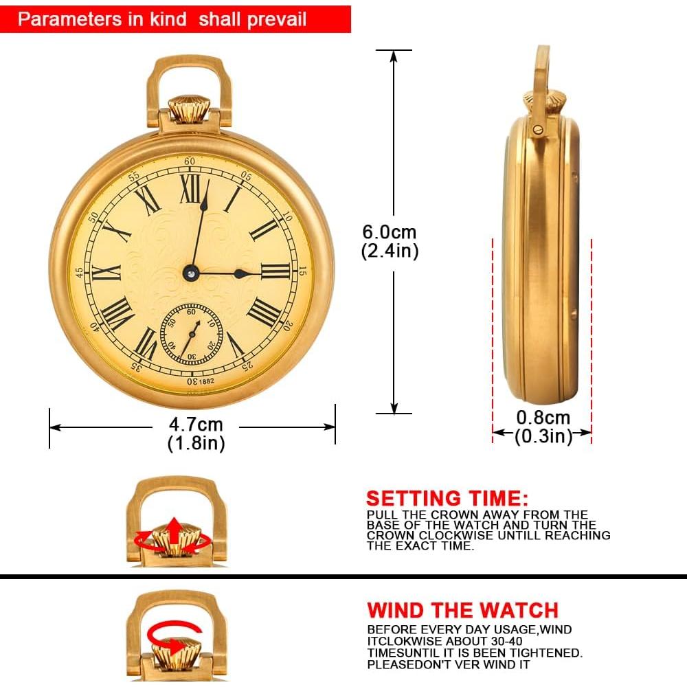 Reloj de bolsillo mecánico Alwesam acero inoxidable vintage