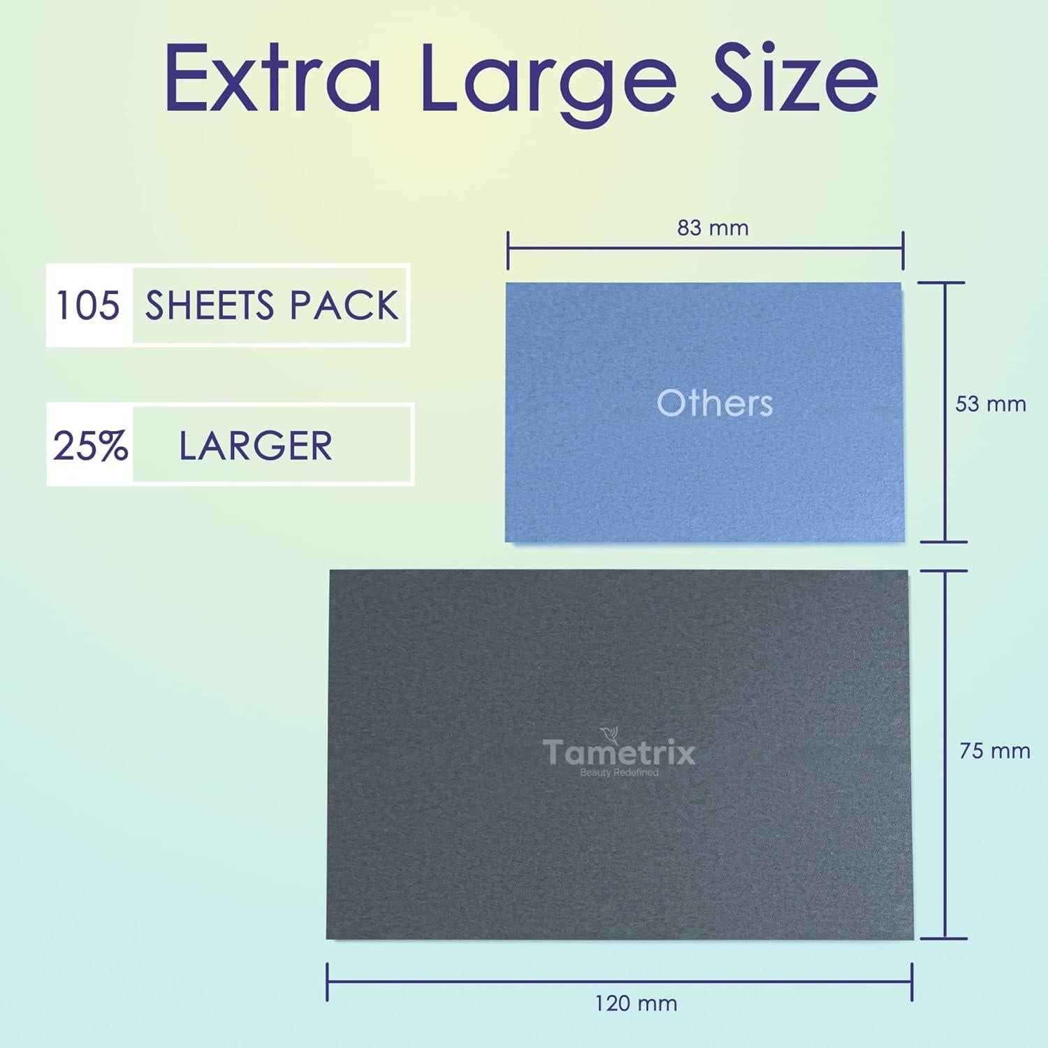 Hojas Absorbentes de Aceite Tametrix 105 Hojas Piel Grasa